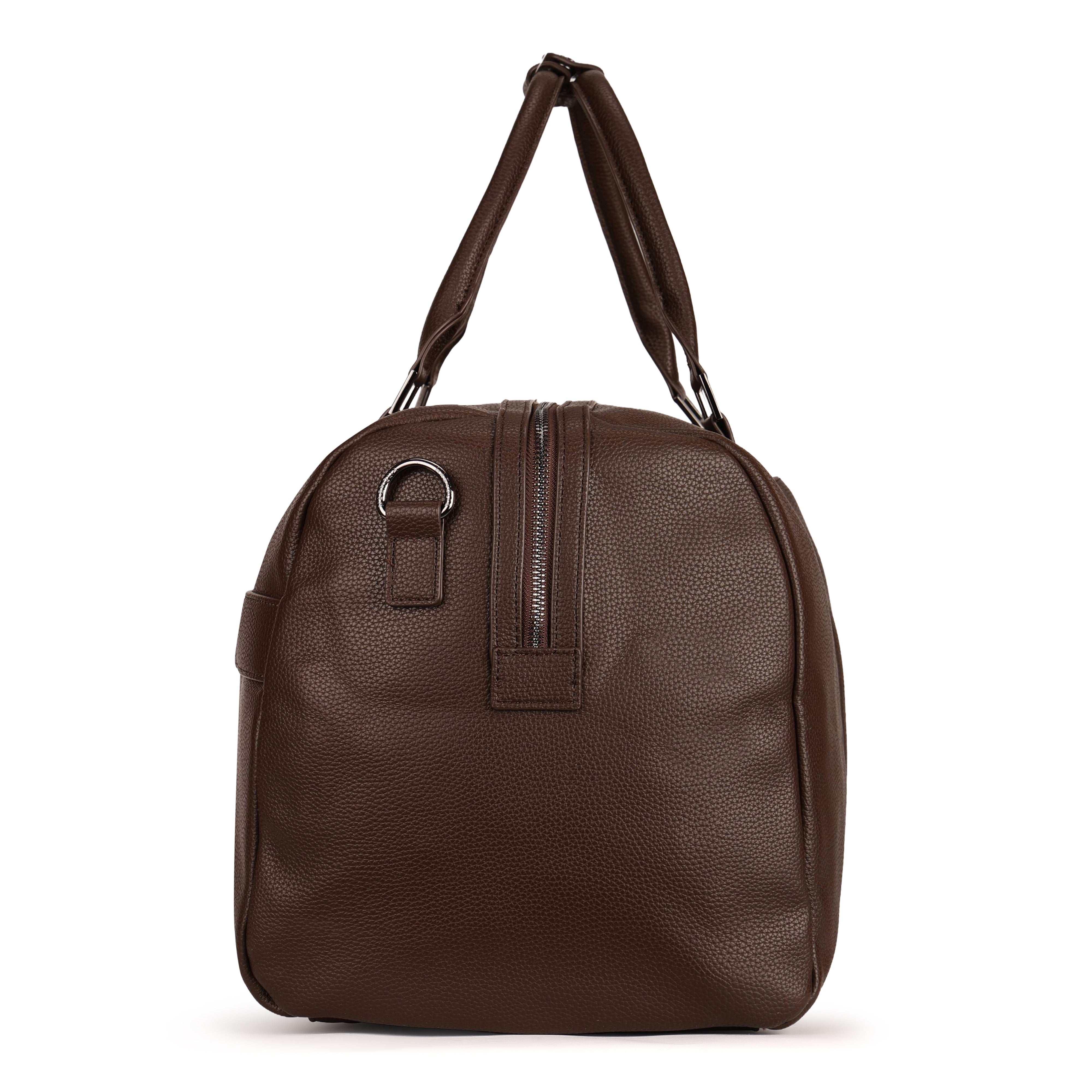 Magnolia PU Leather Coffee Duffle Bag