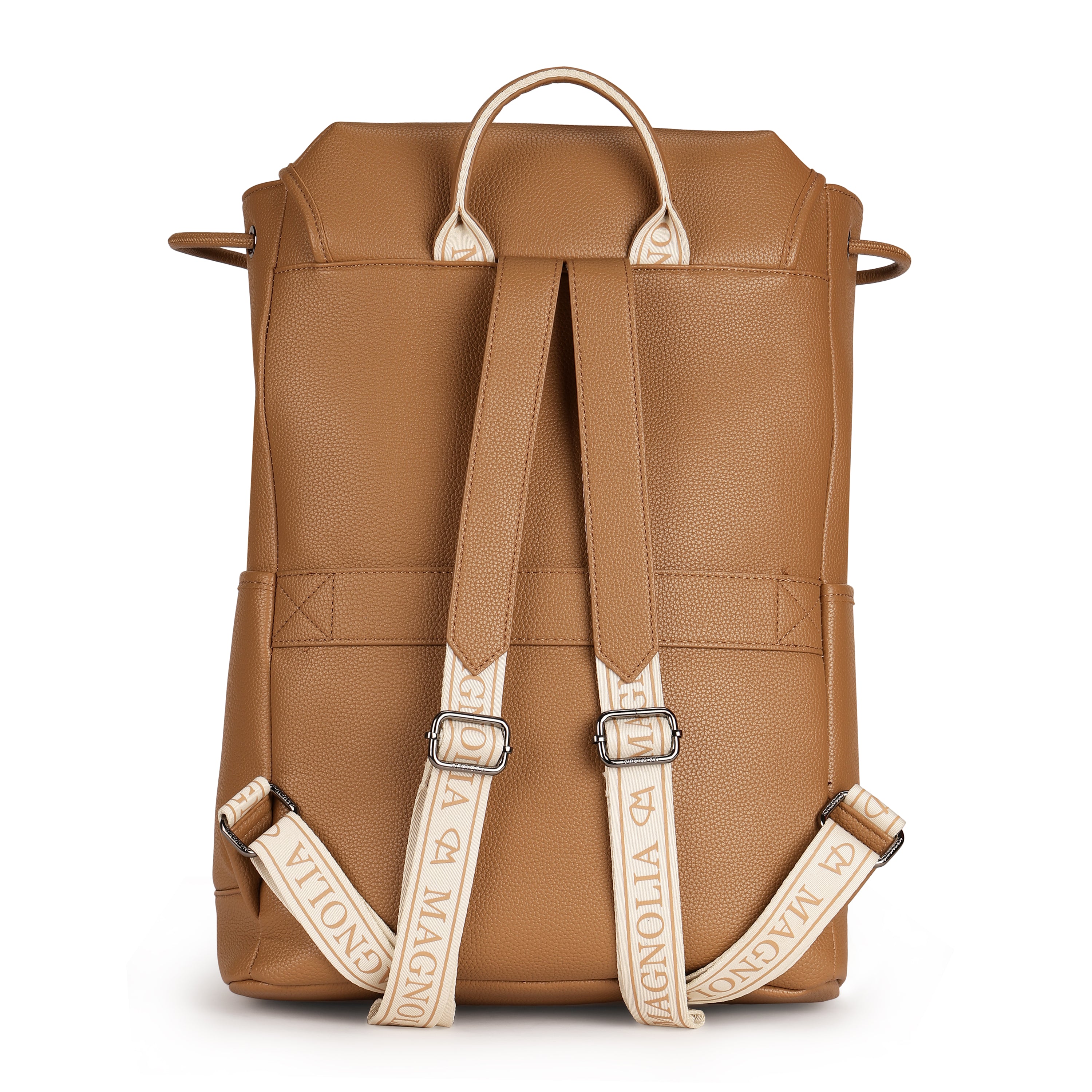 Magnolia PU Leather Brown Backpack