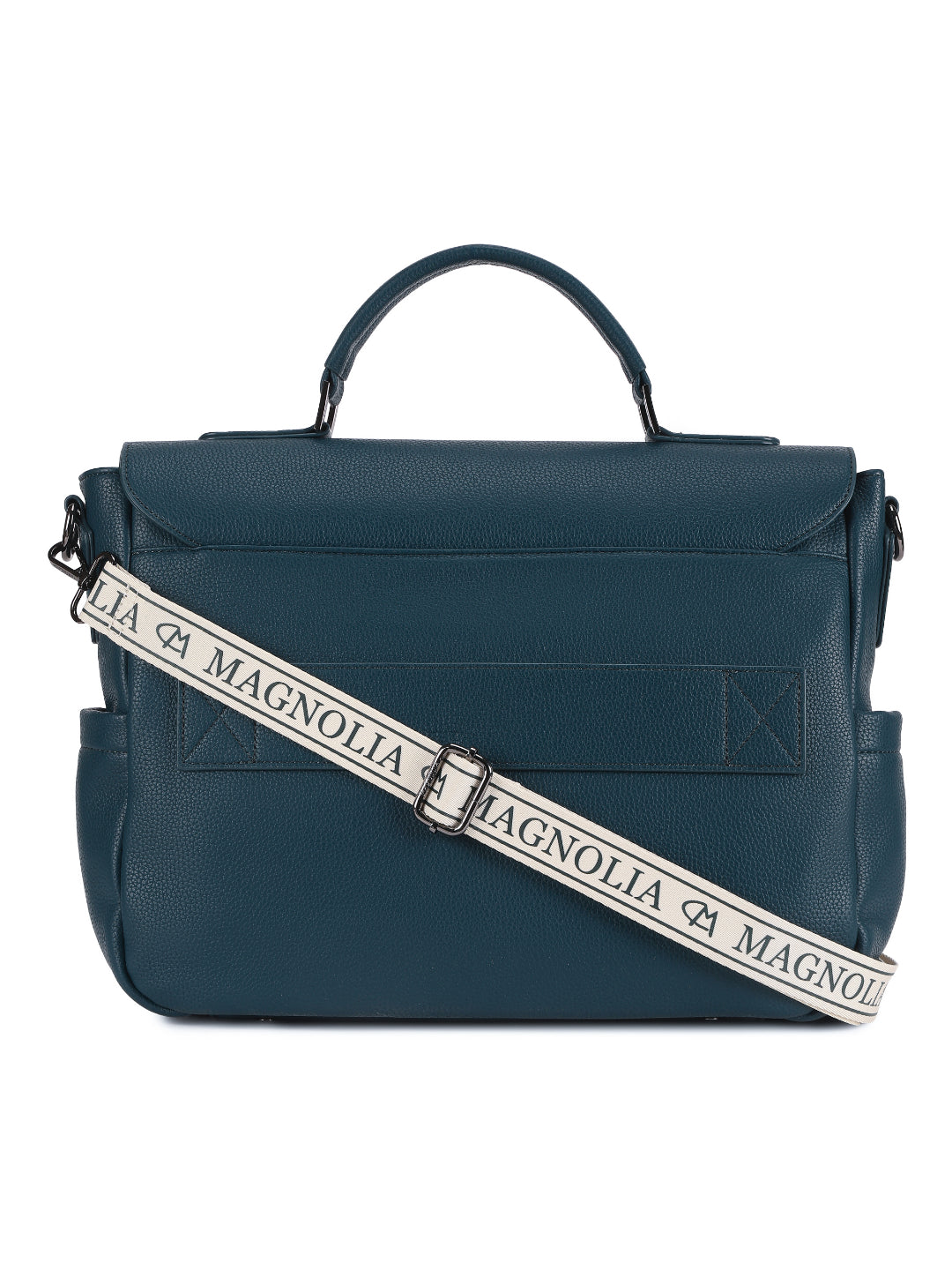 Magnolia Blue PU Leather Solid One Size Women Laptop Bag