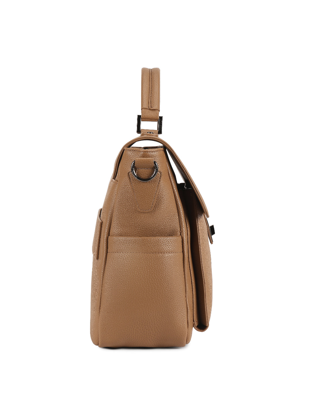 Magnolia Khaki PU Leather Solid One Size Women Laptop Bag