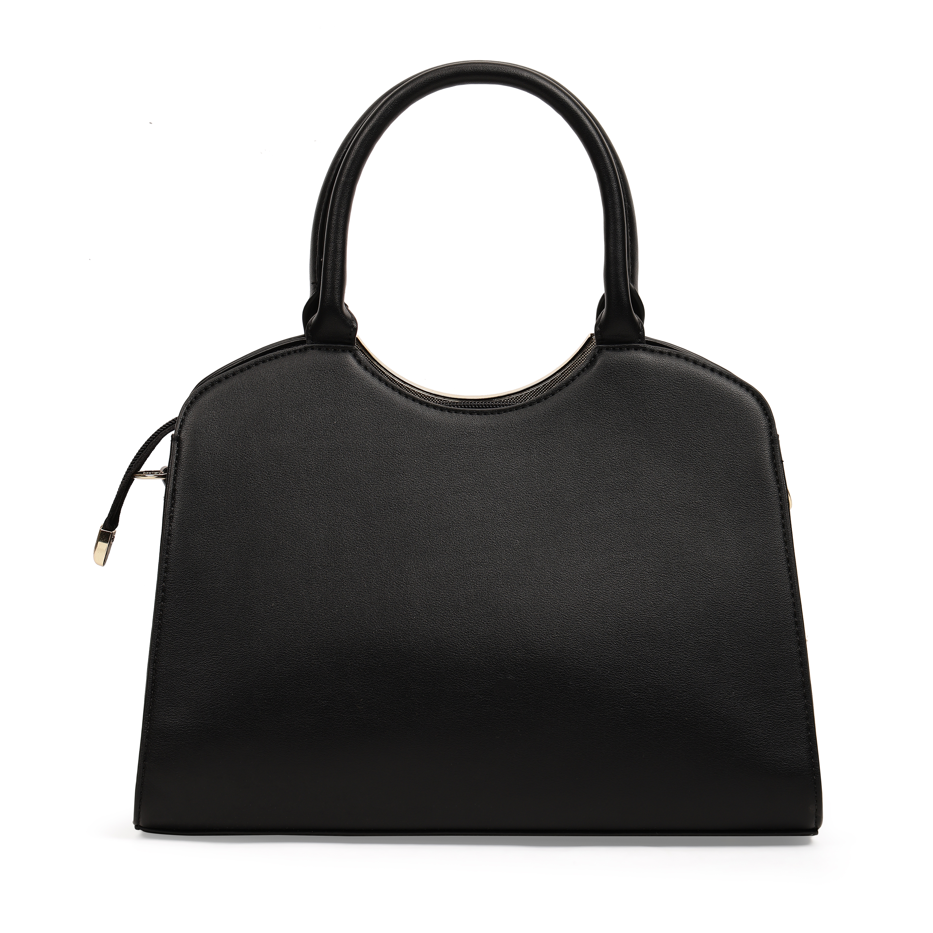 Magnolia PU Leather Women Embroidered Black Shoulder Bag