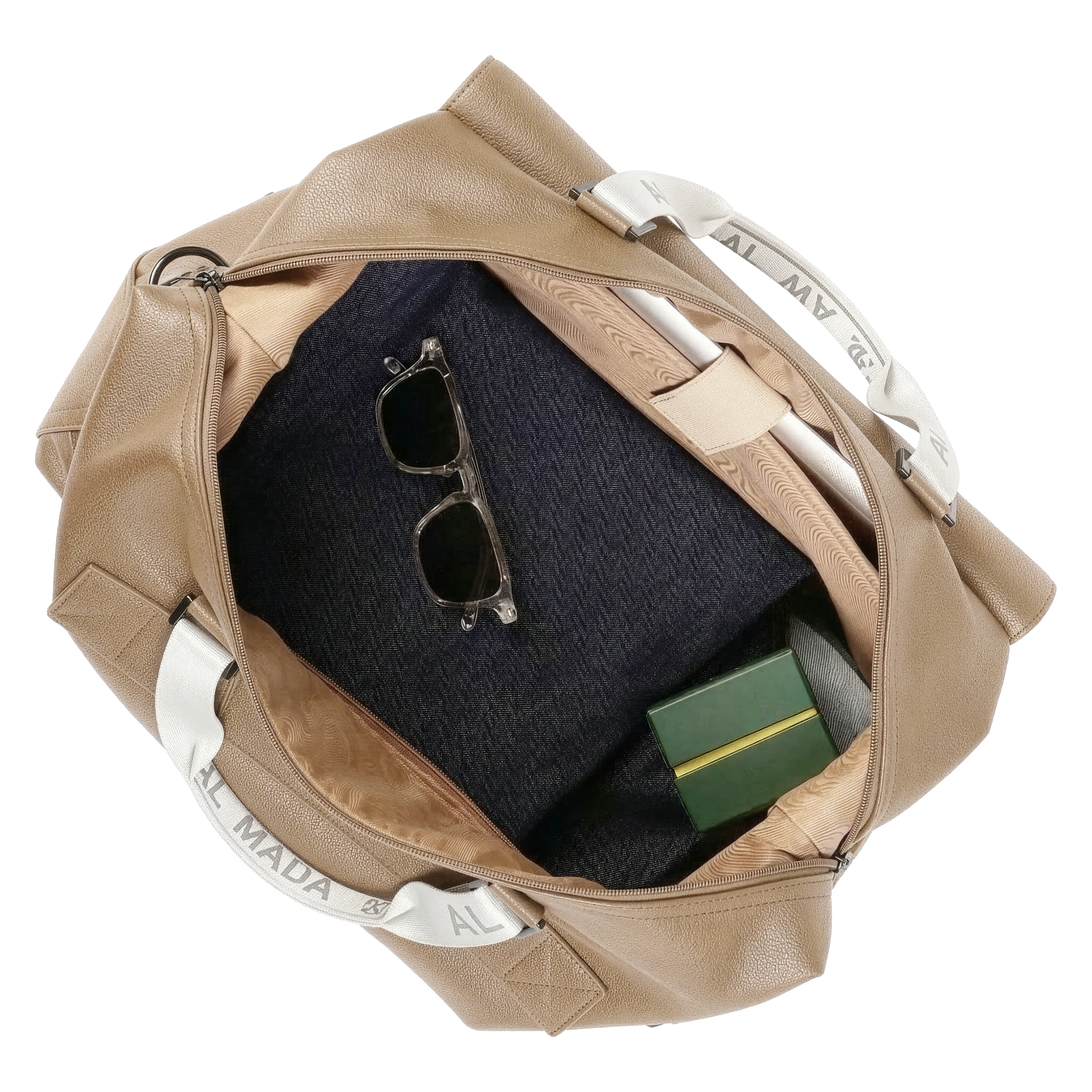 Magnolia PU Leather Women Beige Handbag