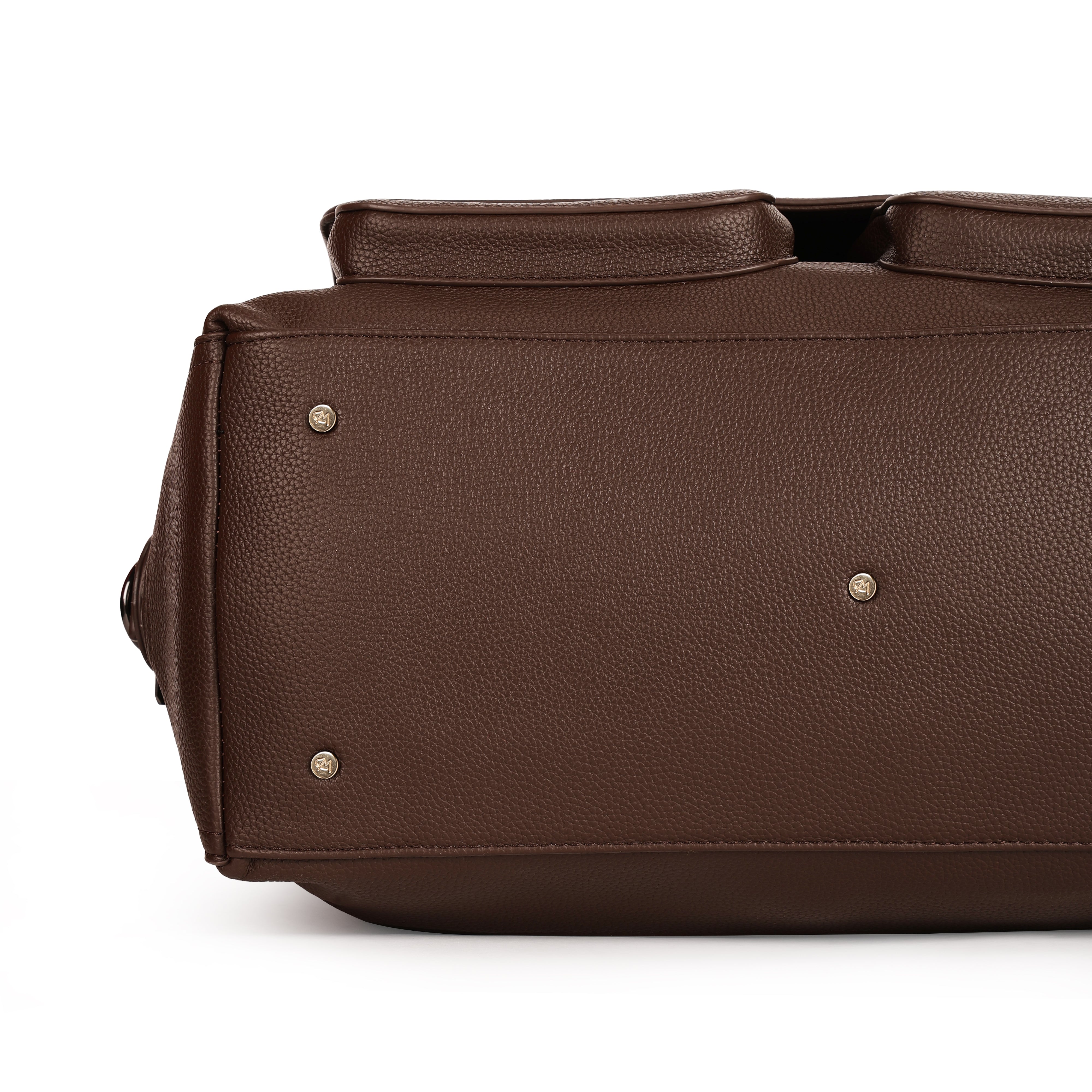 Magnolia PU Leather Women Brown Handbag