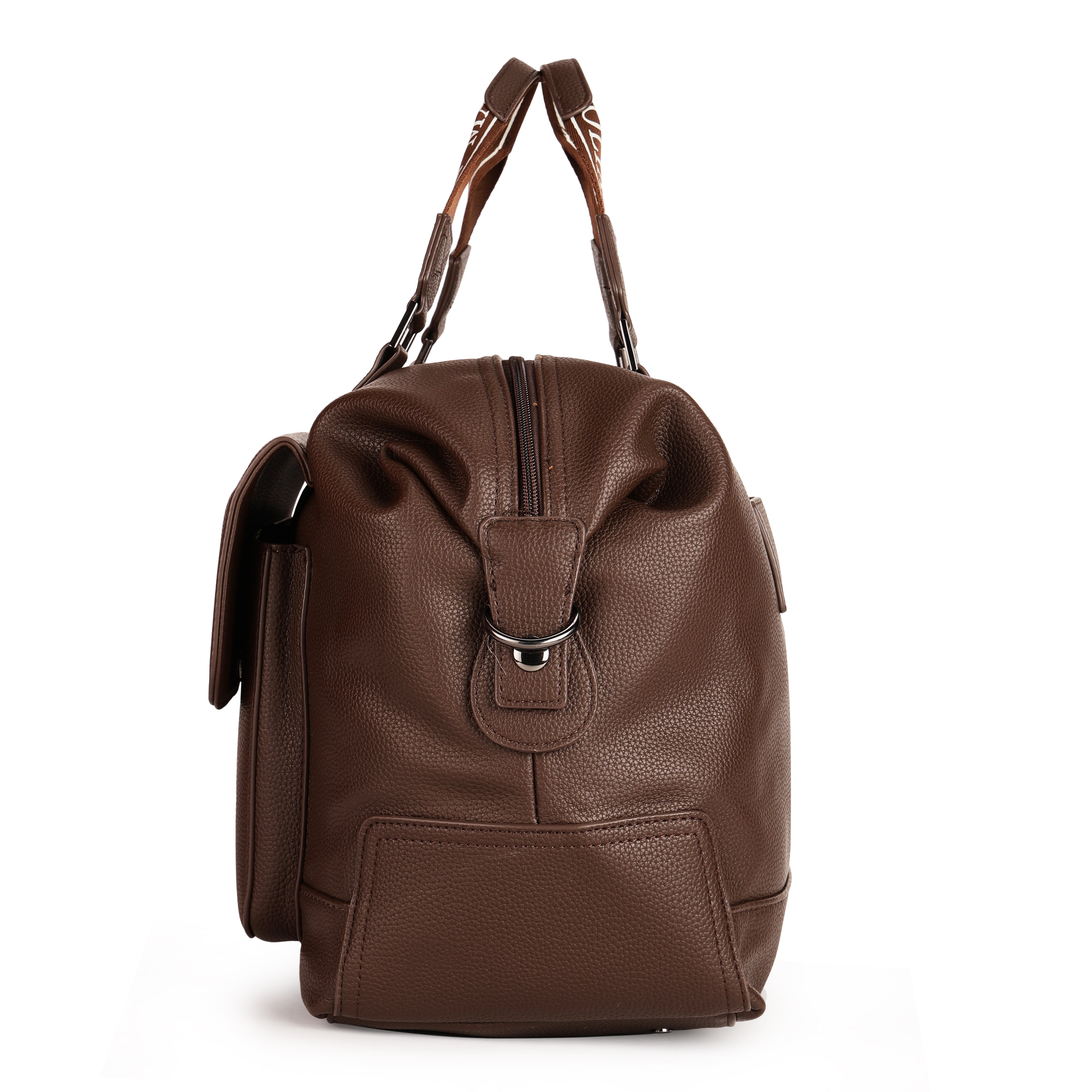 Magnolia PU Leather Women Brown Handbag