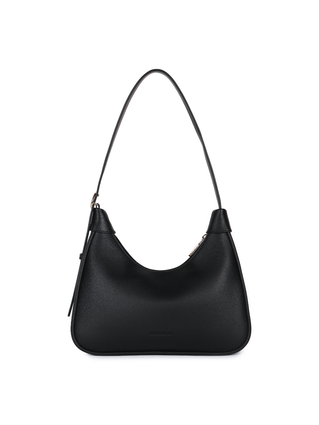 Magnolia Black PU Leather Printed One Size Women Shoulder Bag