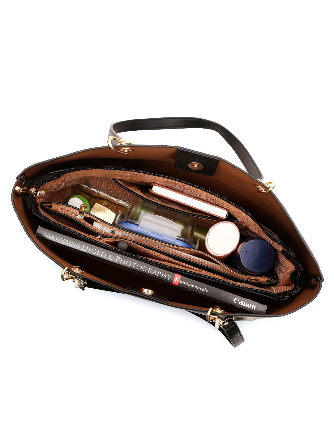 Magnolia Grey PU Leather Printed One Size Women Tote