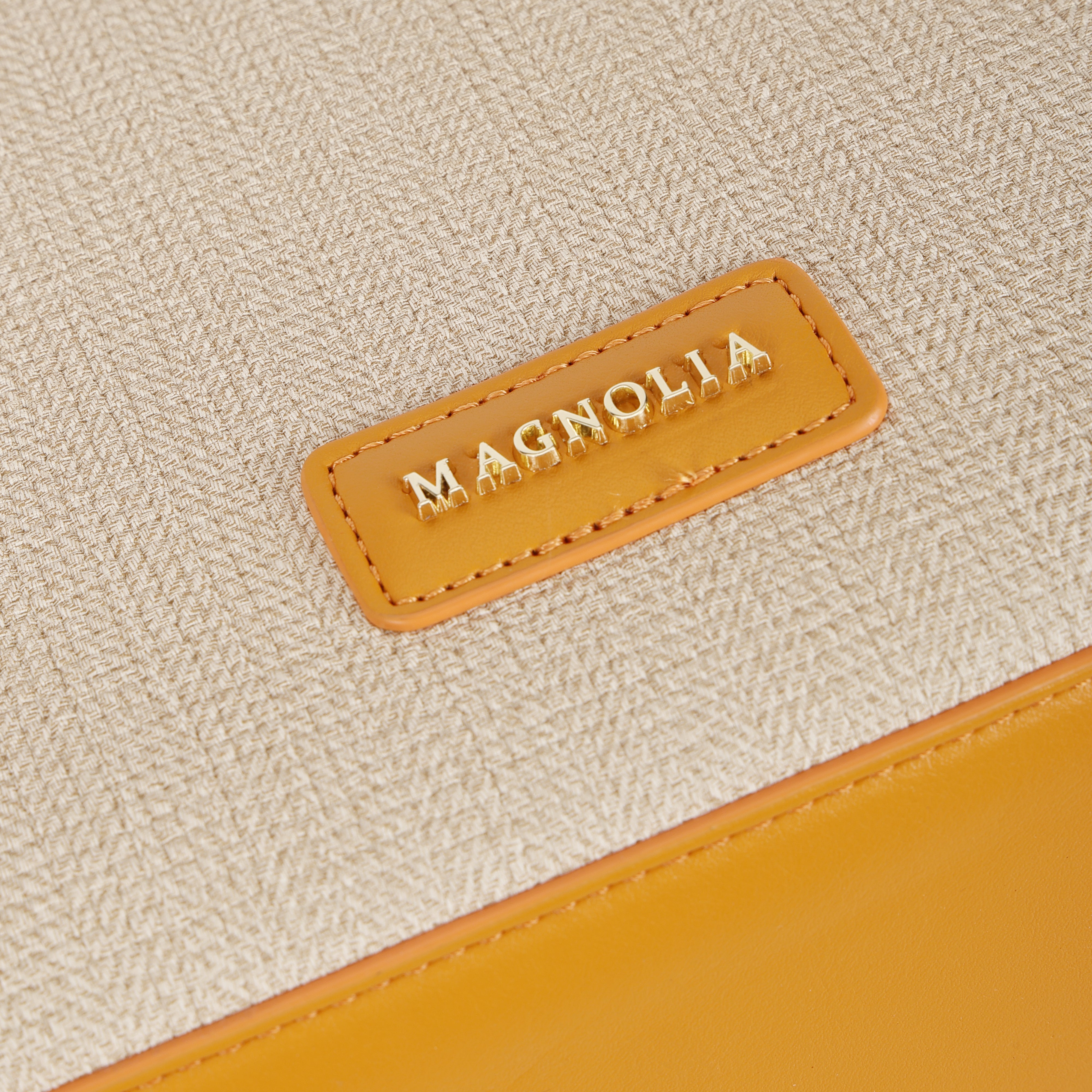 Magnolia PU Leather Women Khaki Tote Bag