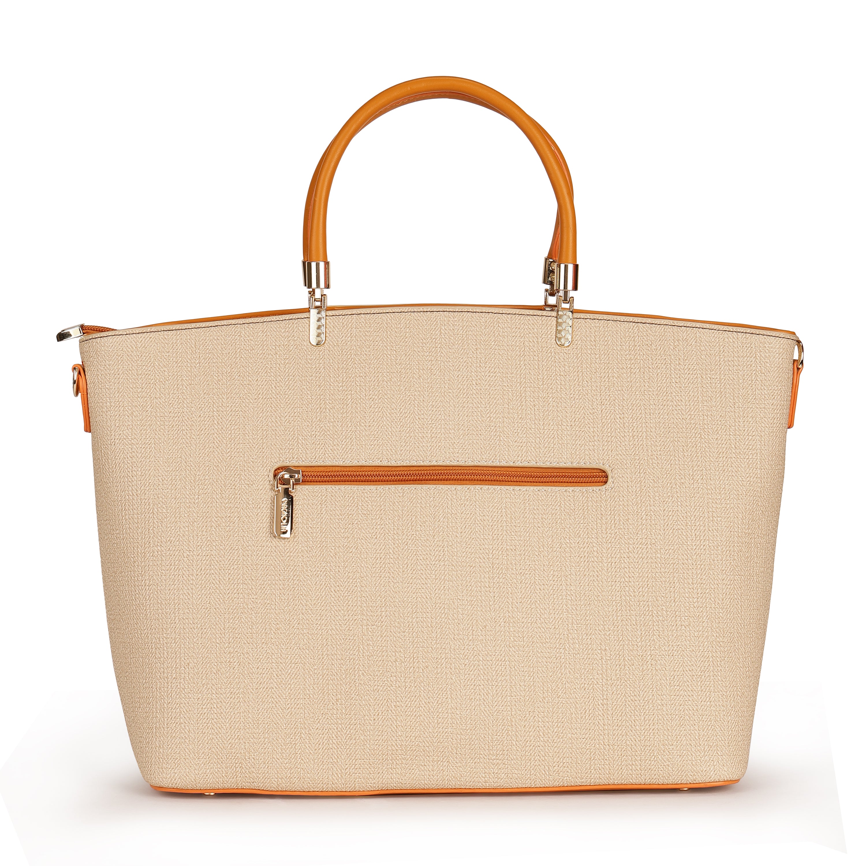 Magnolia PU Leather Women Khaki Tote Bag