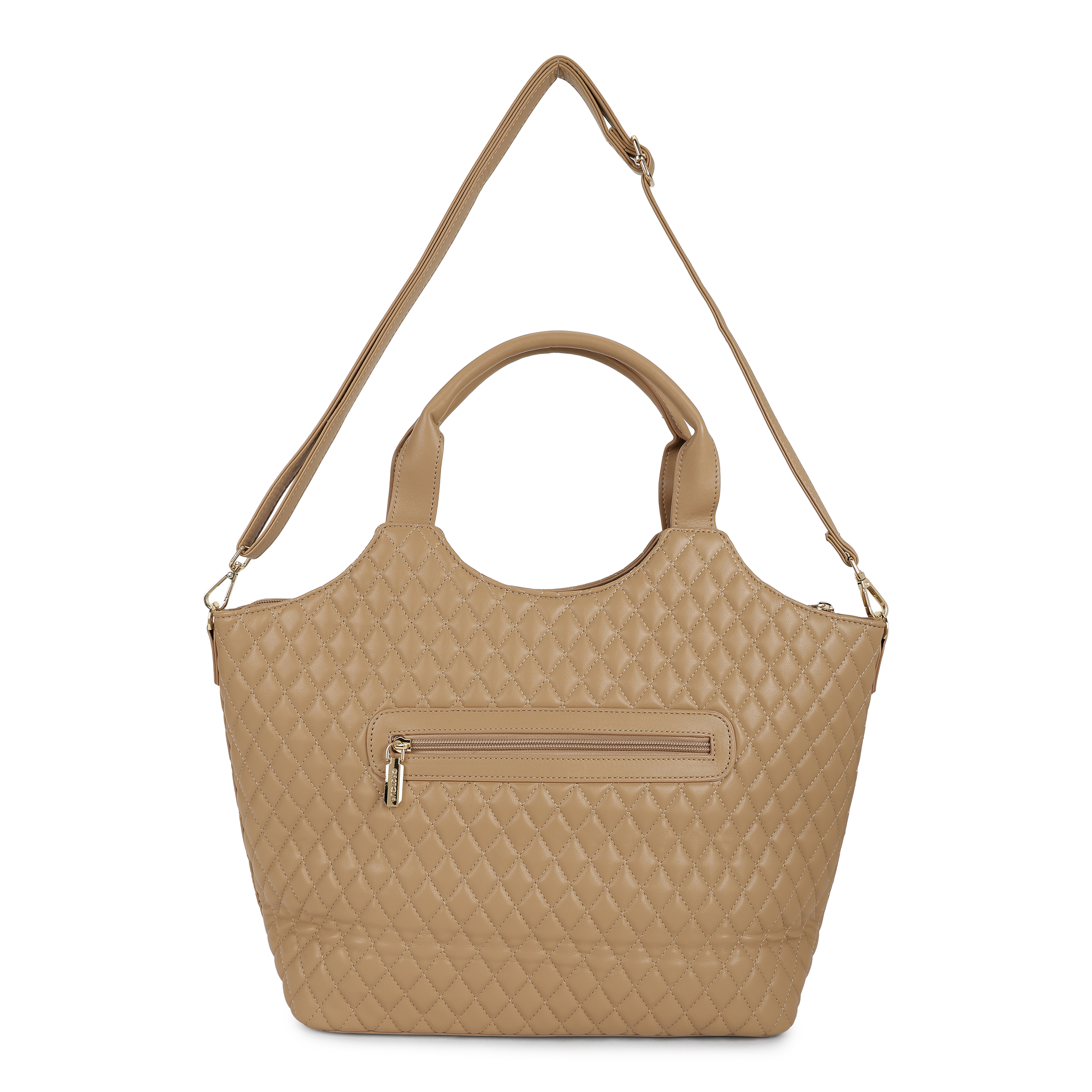 Magnolia PU Leather Women Khaki Tote Bag