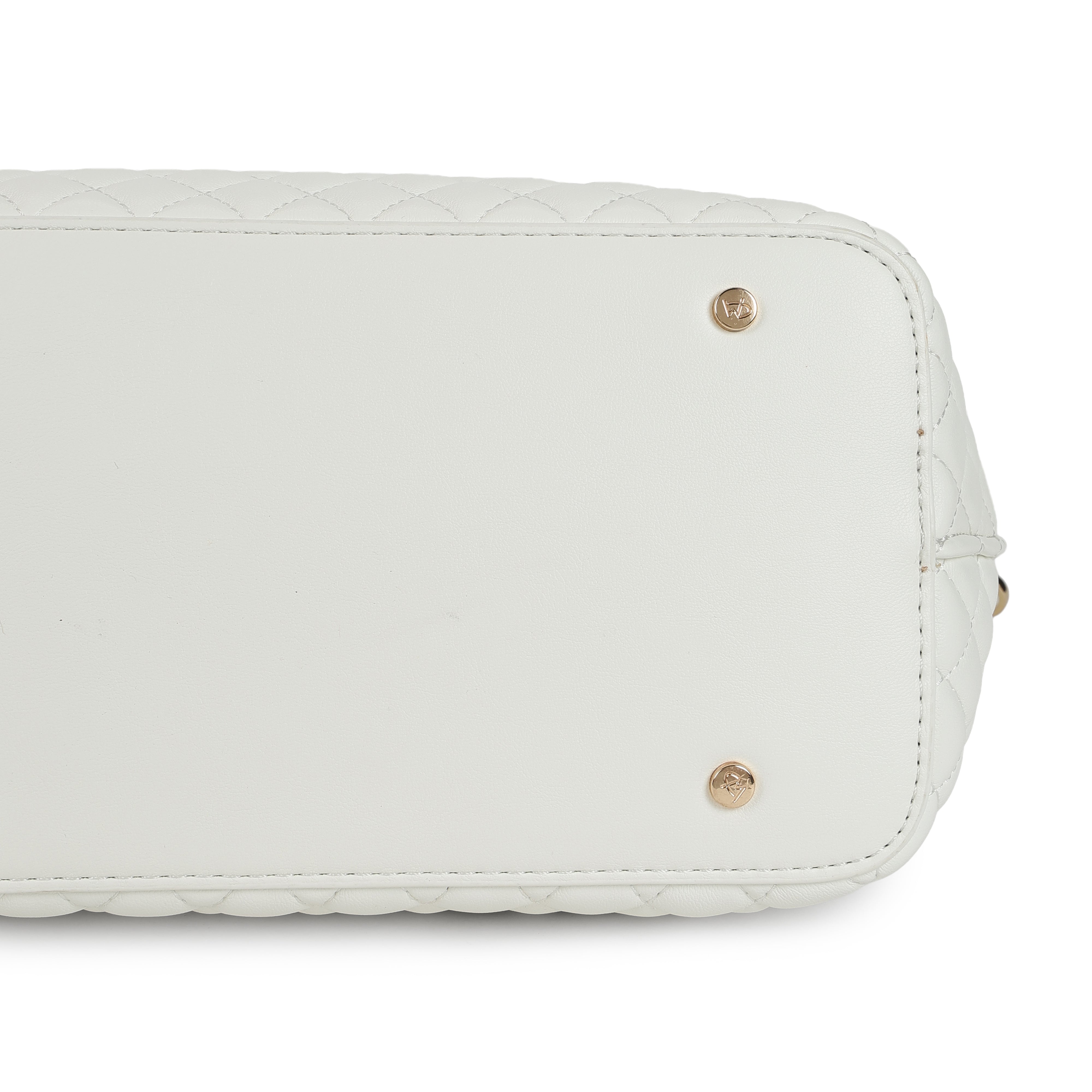 Magnolia PU Leather Women White Tote Bag