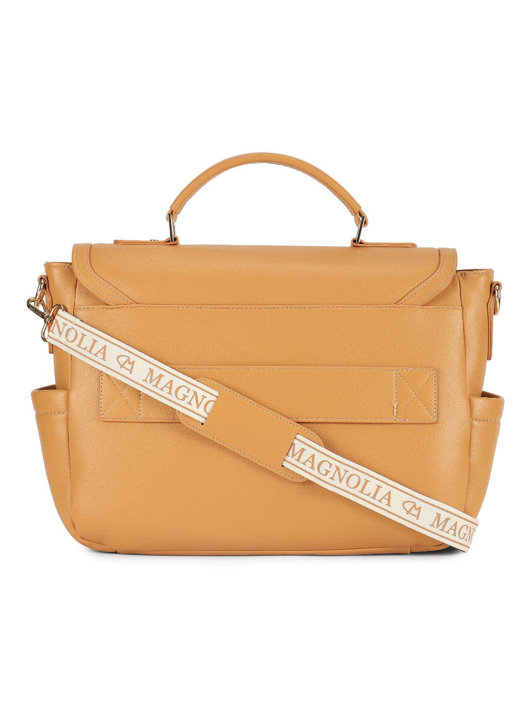 Magnolia YellowPU Leather Solid One Size Women Laptop Bag