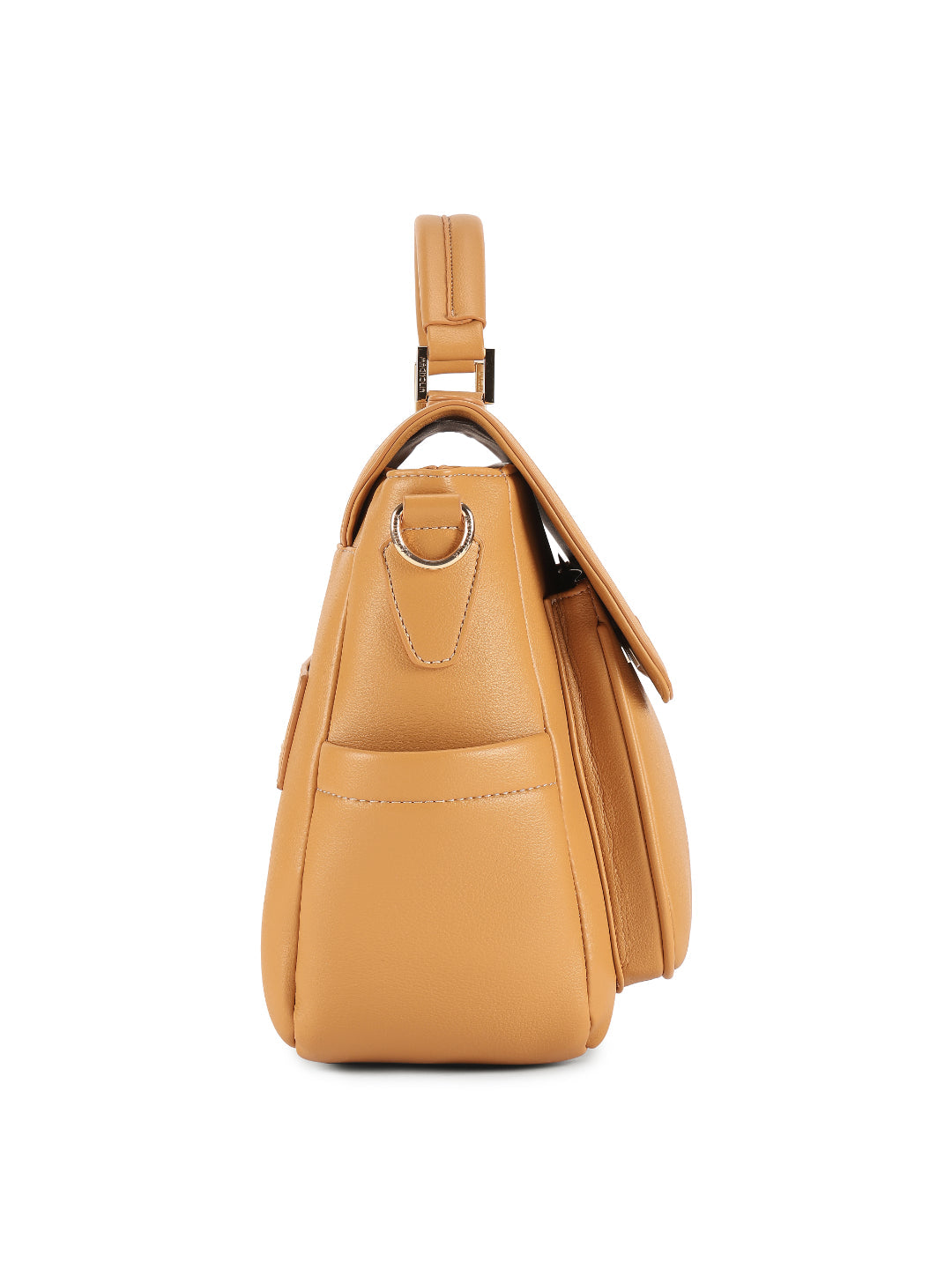 Magnolia YellowPU Leather Solid One Size Women Laptop Bag