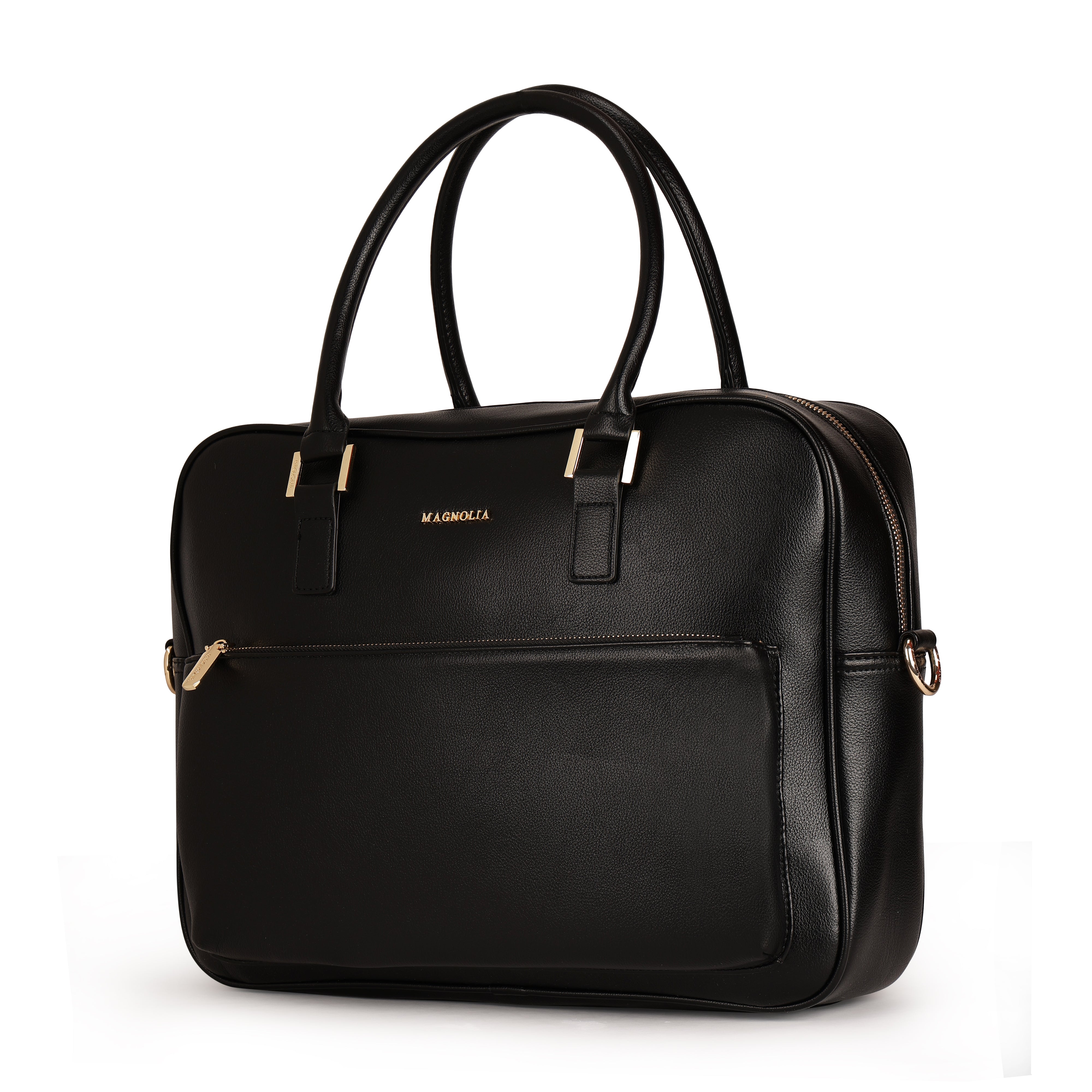 Magnolia PU Leather Black Laptopbag