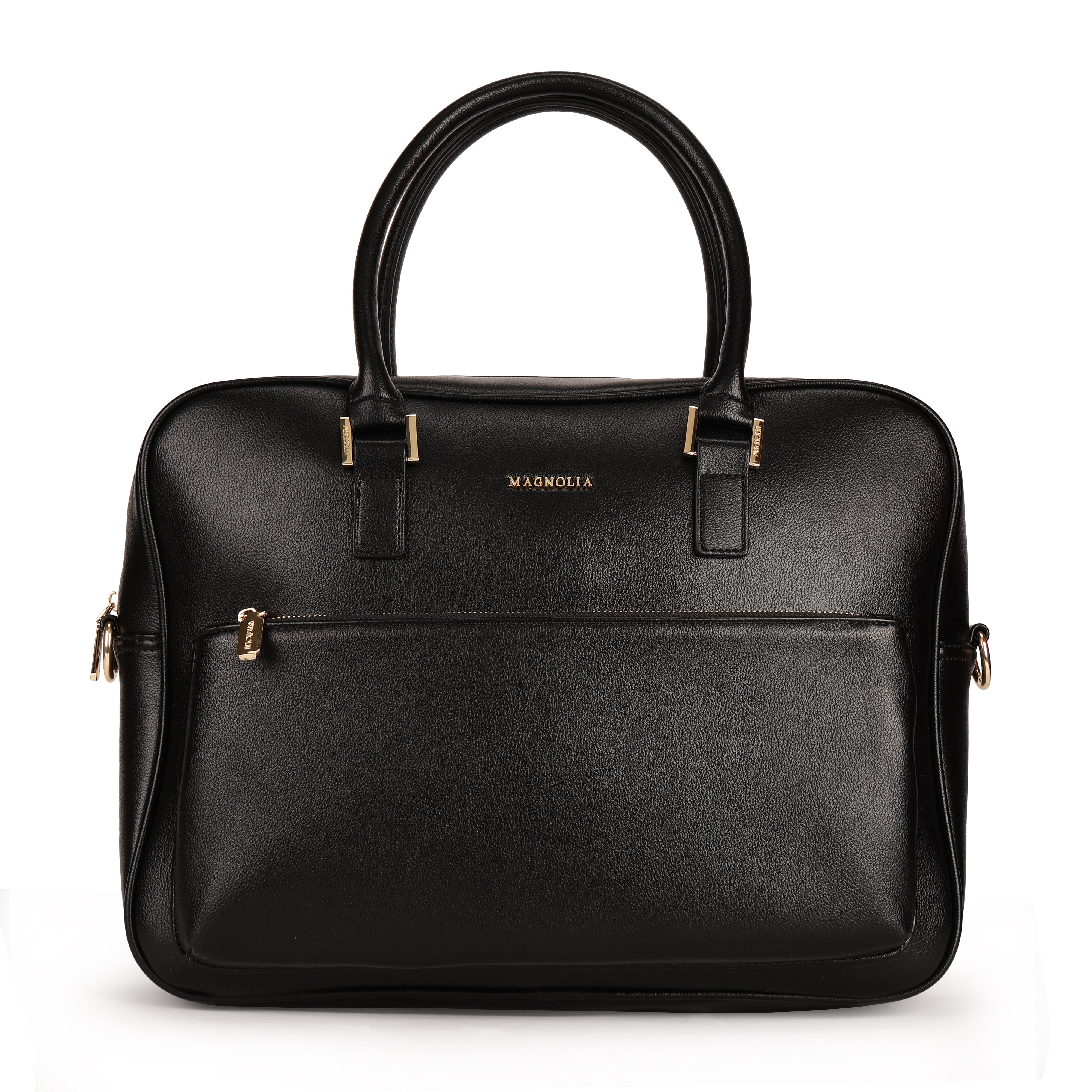 Magnolia PU Leather Black Laptopbag