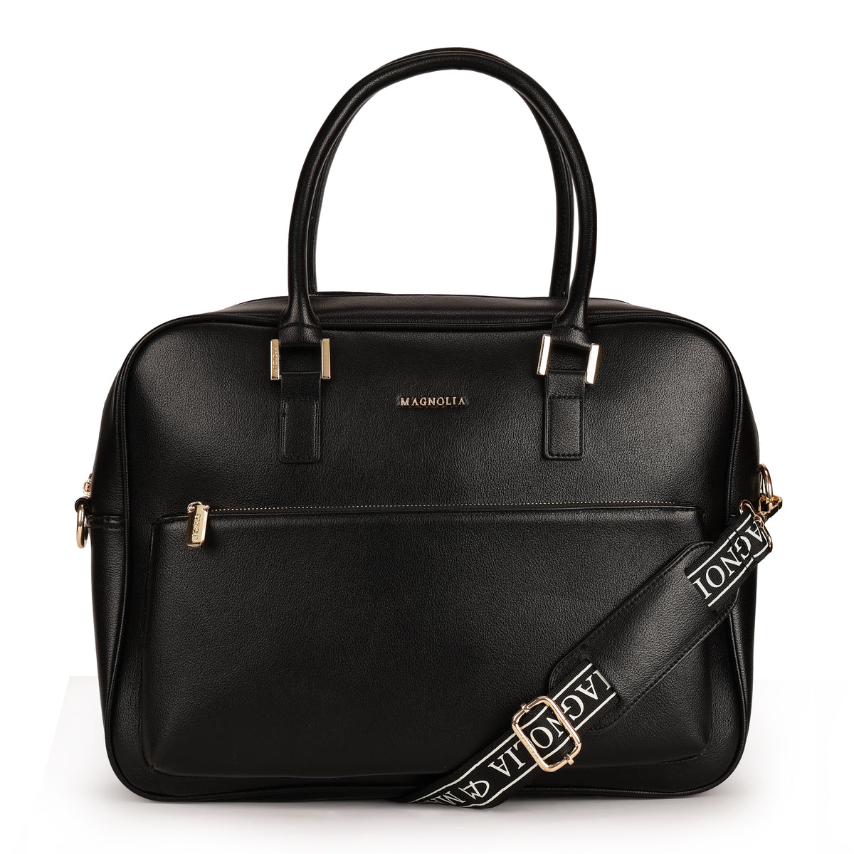Magnolia PU Leather Black Laptopbag