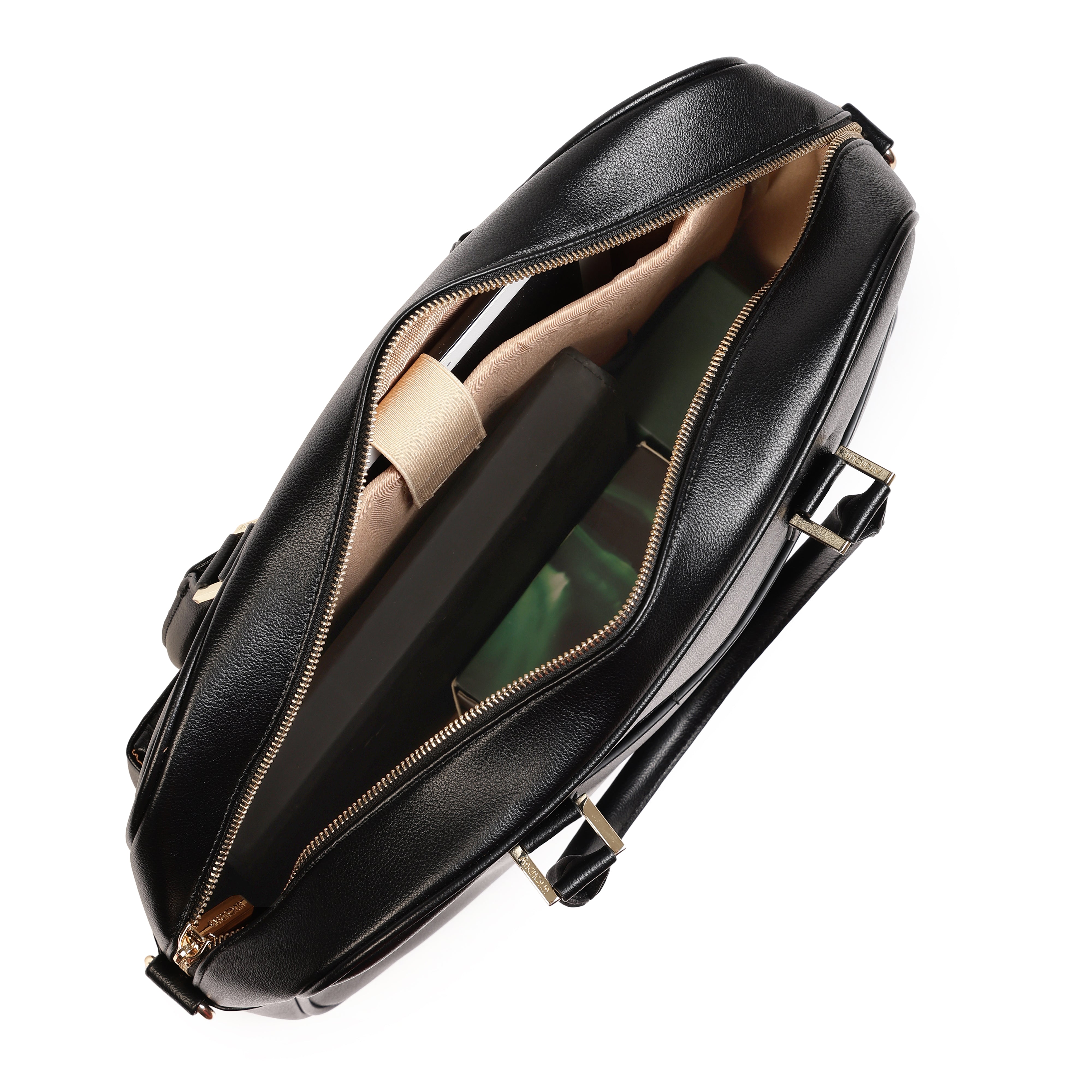 Magnolia PU Leather Black Laptopbag