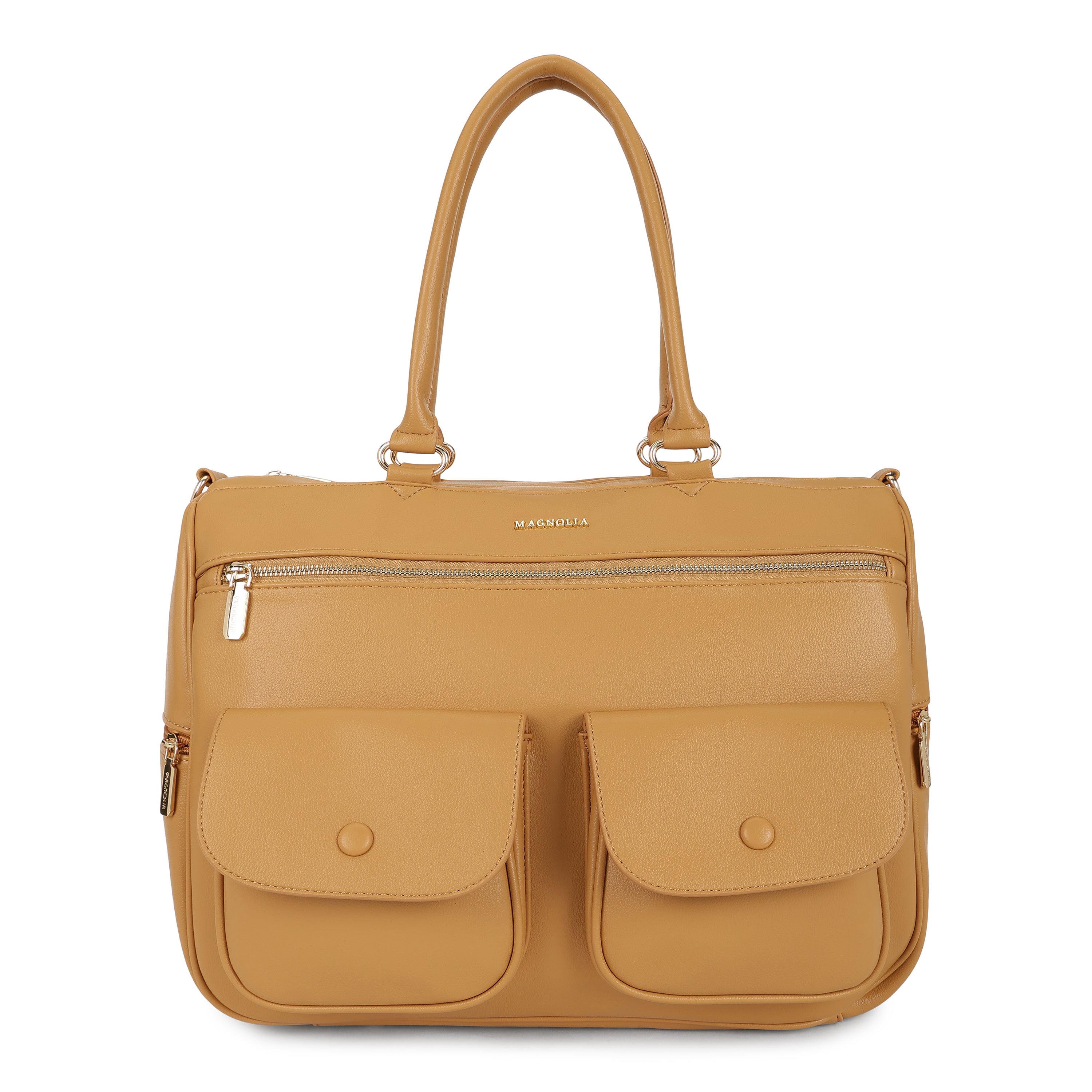 Magnolia PU Leather Yellow Duffle Bag