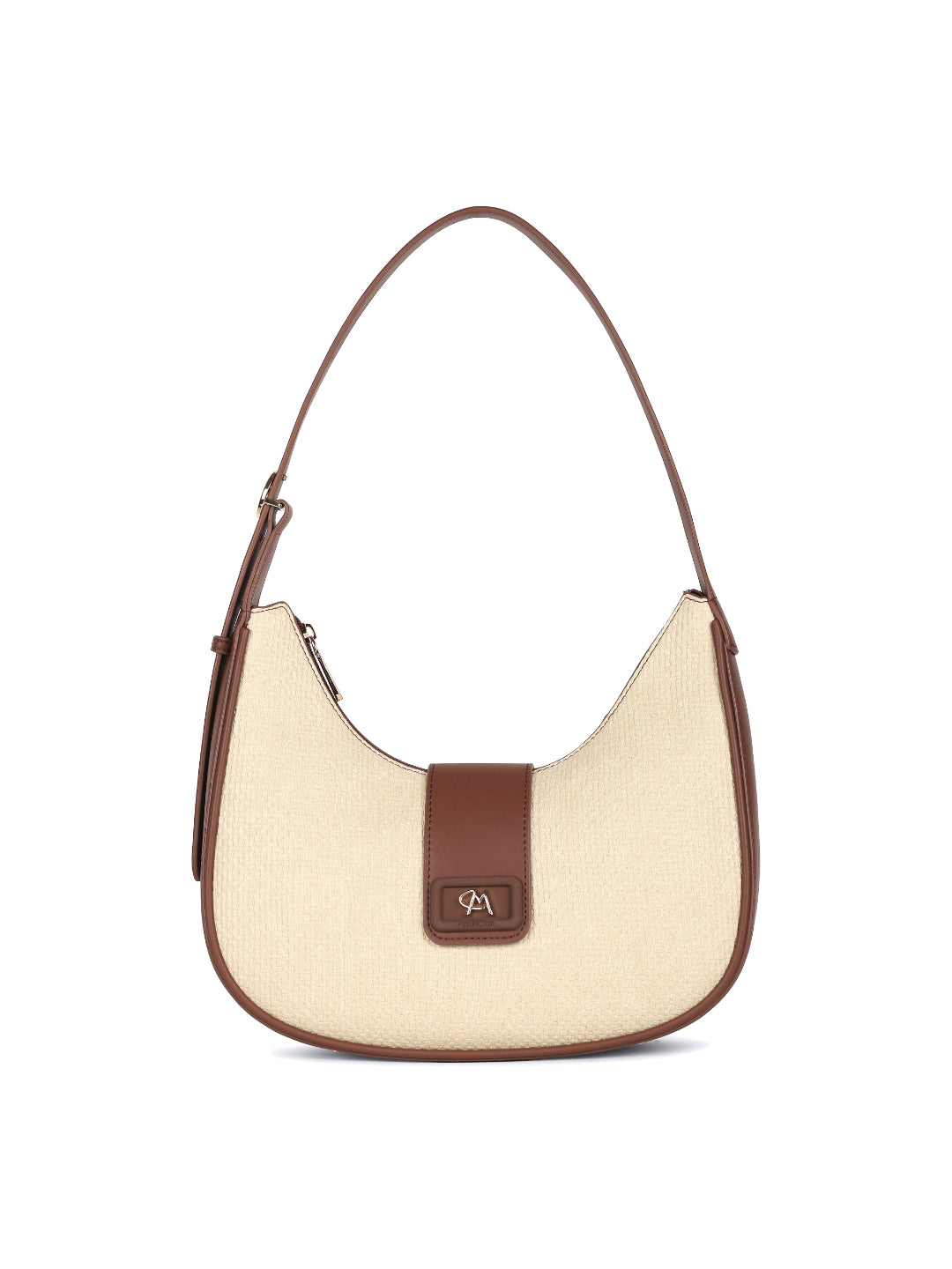 Magnolia Brown PU Leather Textured One Size Women Shoulder Bag