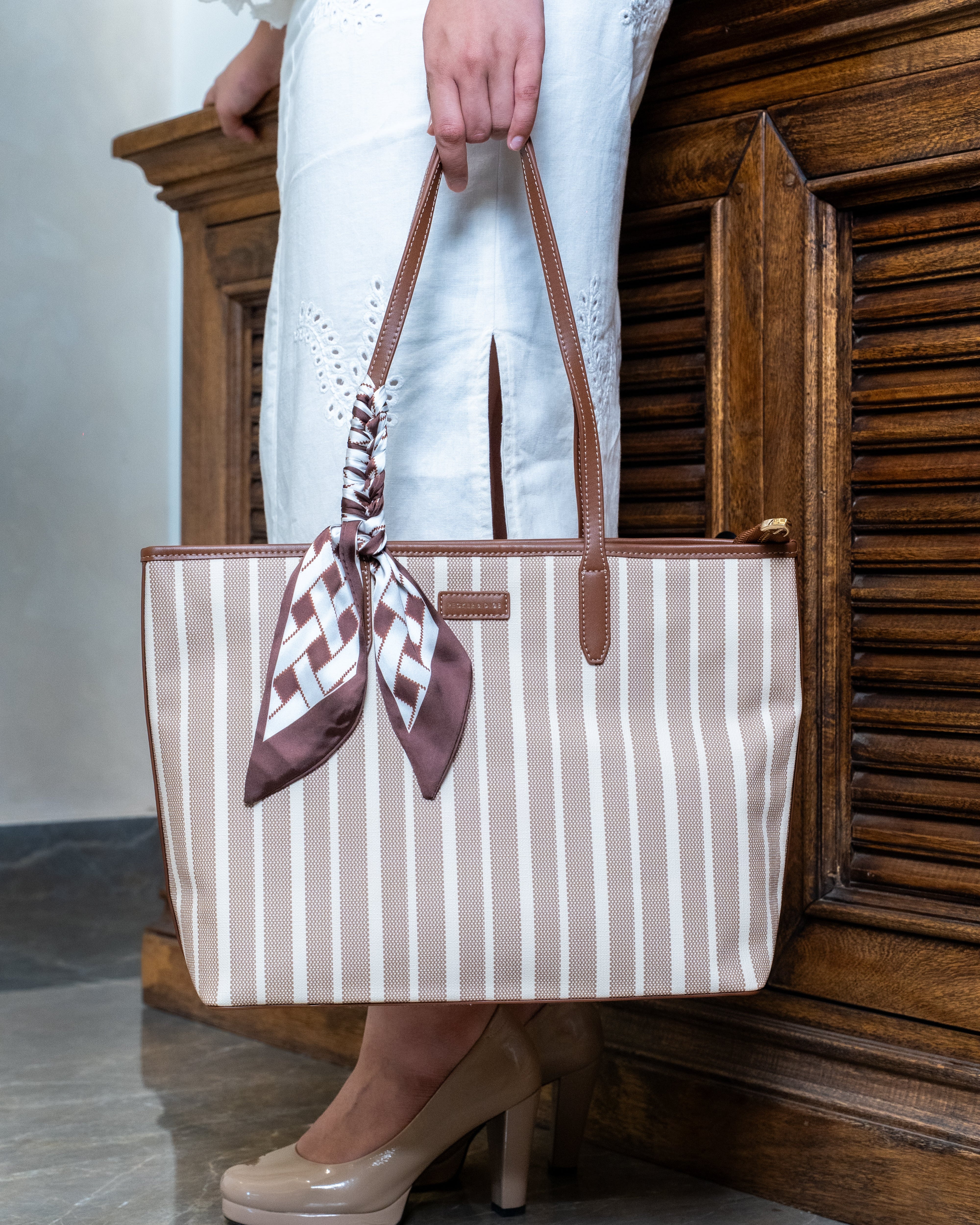 Sandy Striped Tote Bag
