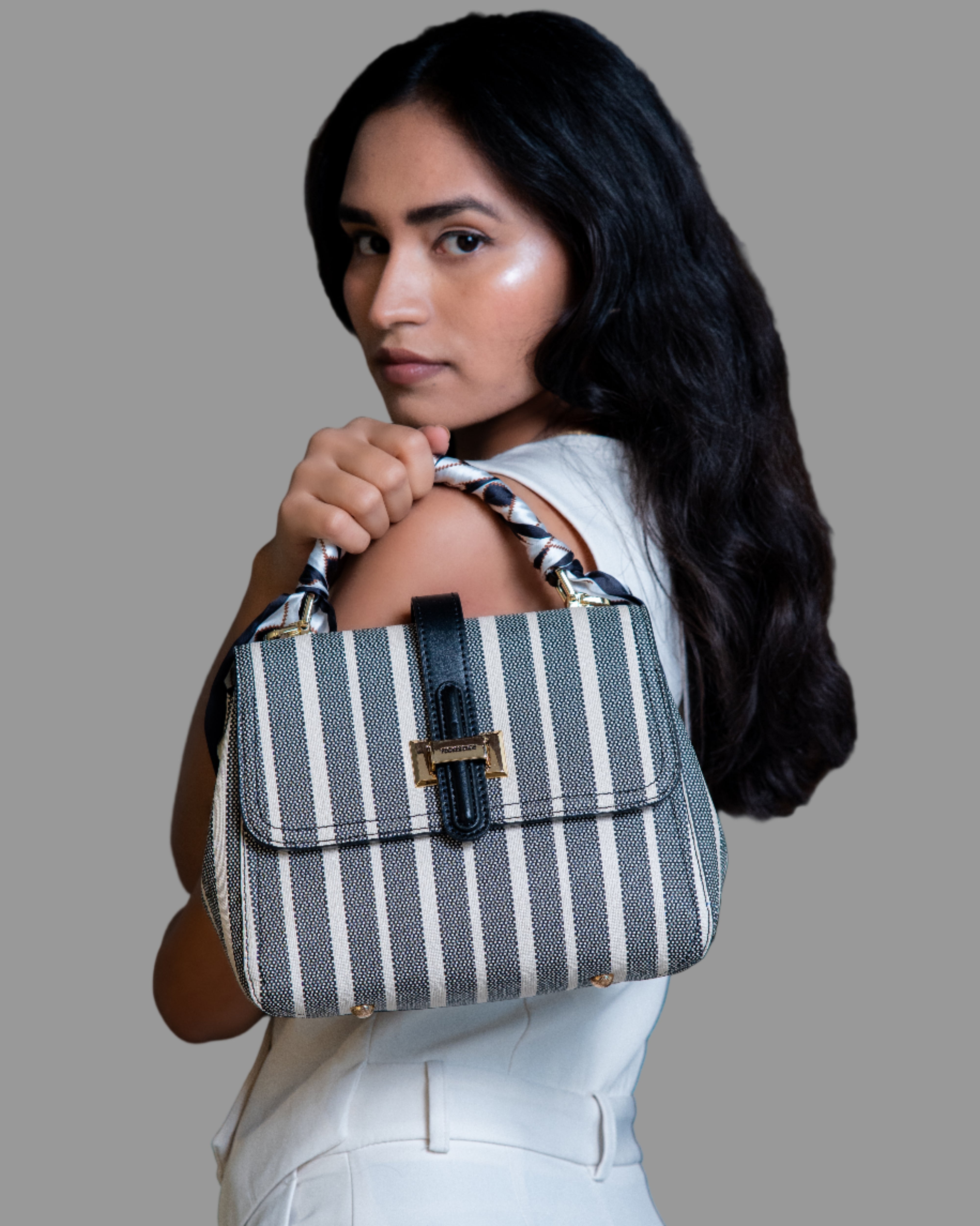 Zebra Striped Mini Handbag