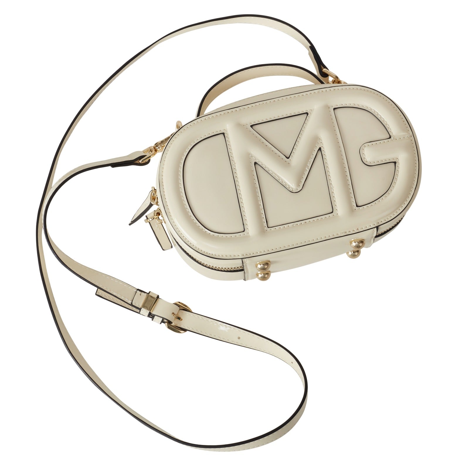 Magnolia Embossed Crossbody Bag White