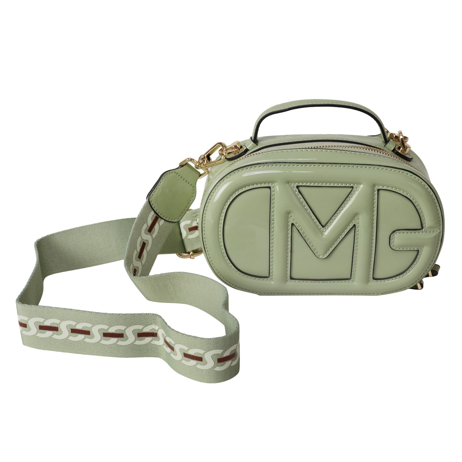 Magnolia Embossed Crossbody Bag Pastel Green