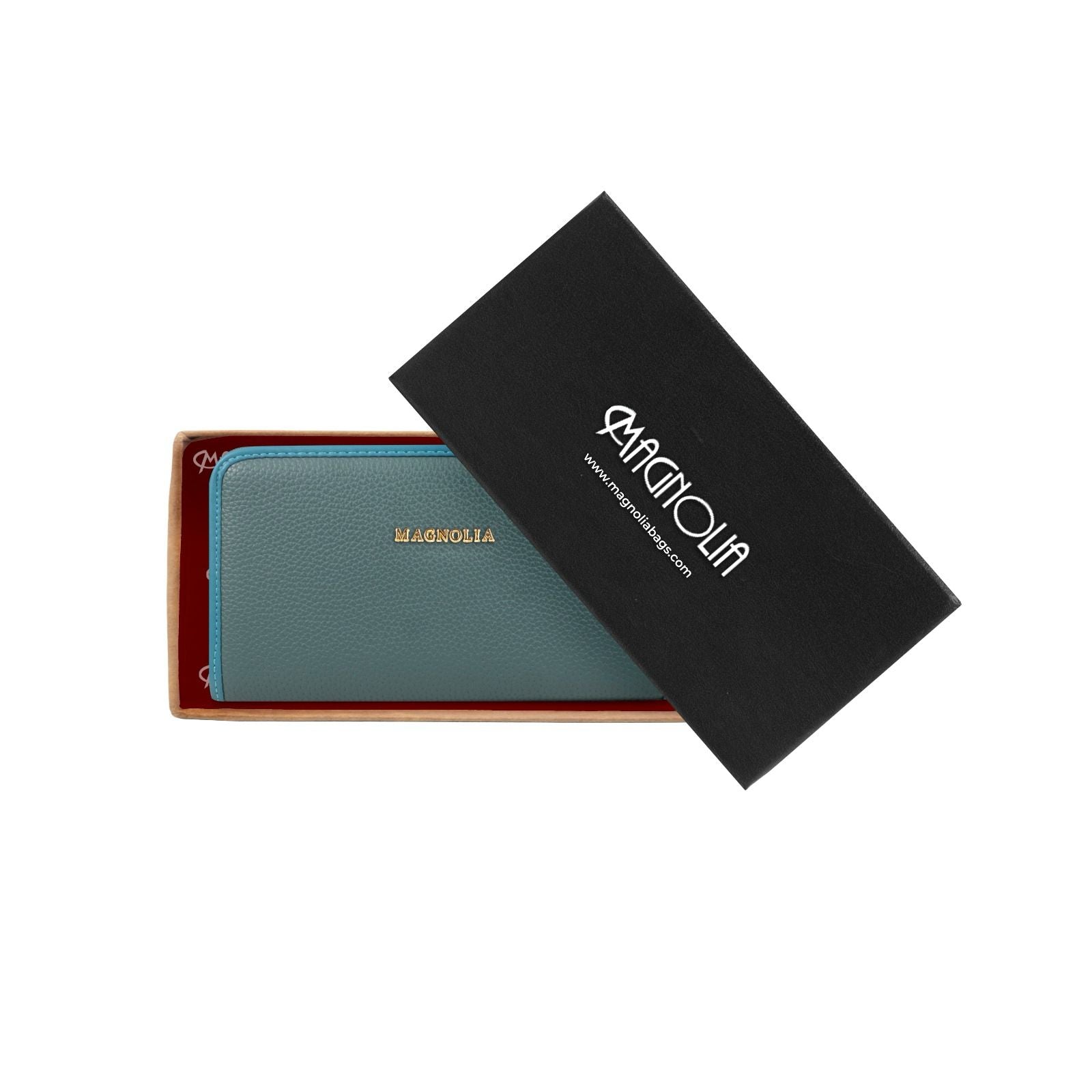 Magnolia Stylish Faux Leather Blue Wallet for Women – Everyday & Formal Use