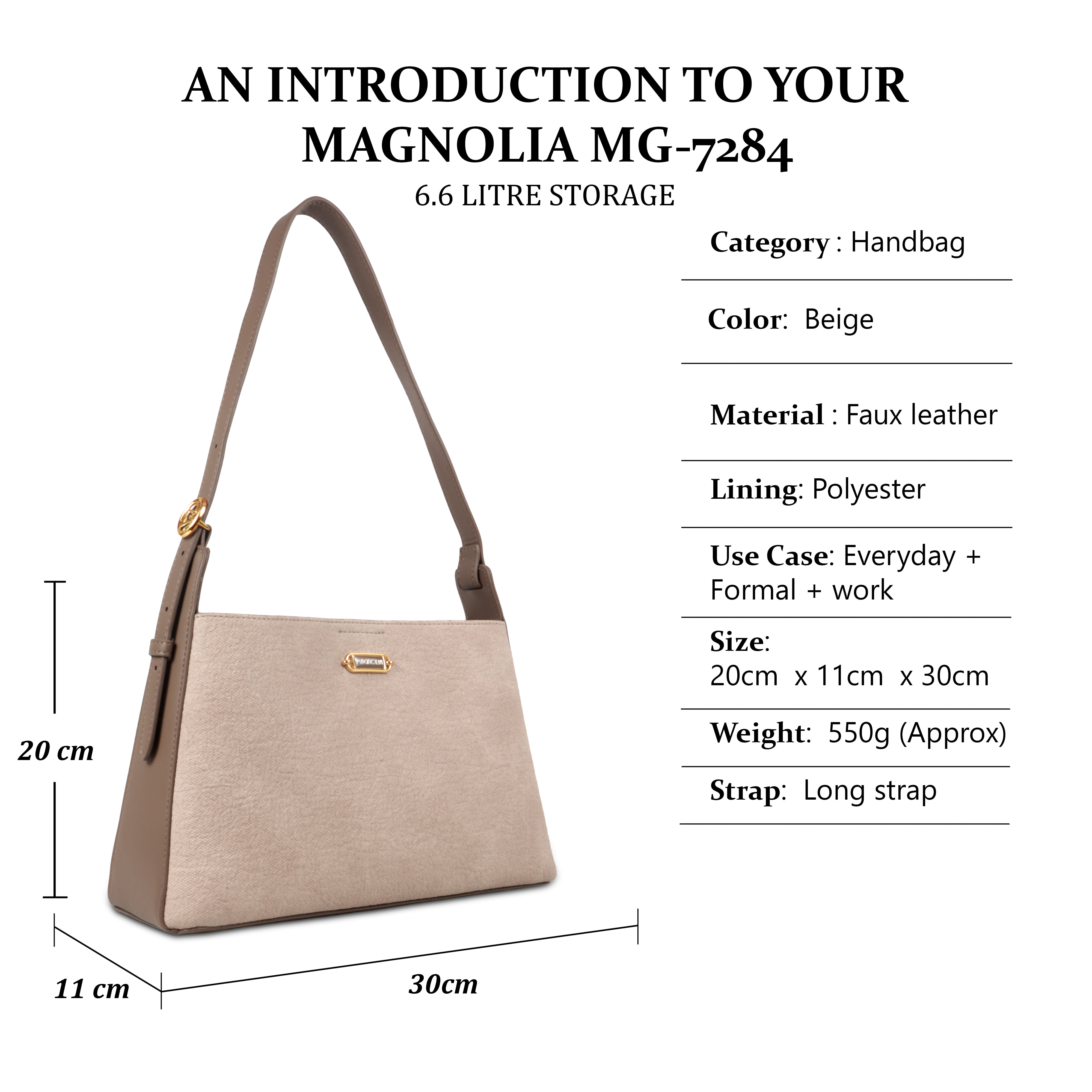 Magnolia Stylish Shoulder Bag for Women with Premium Finish