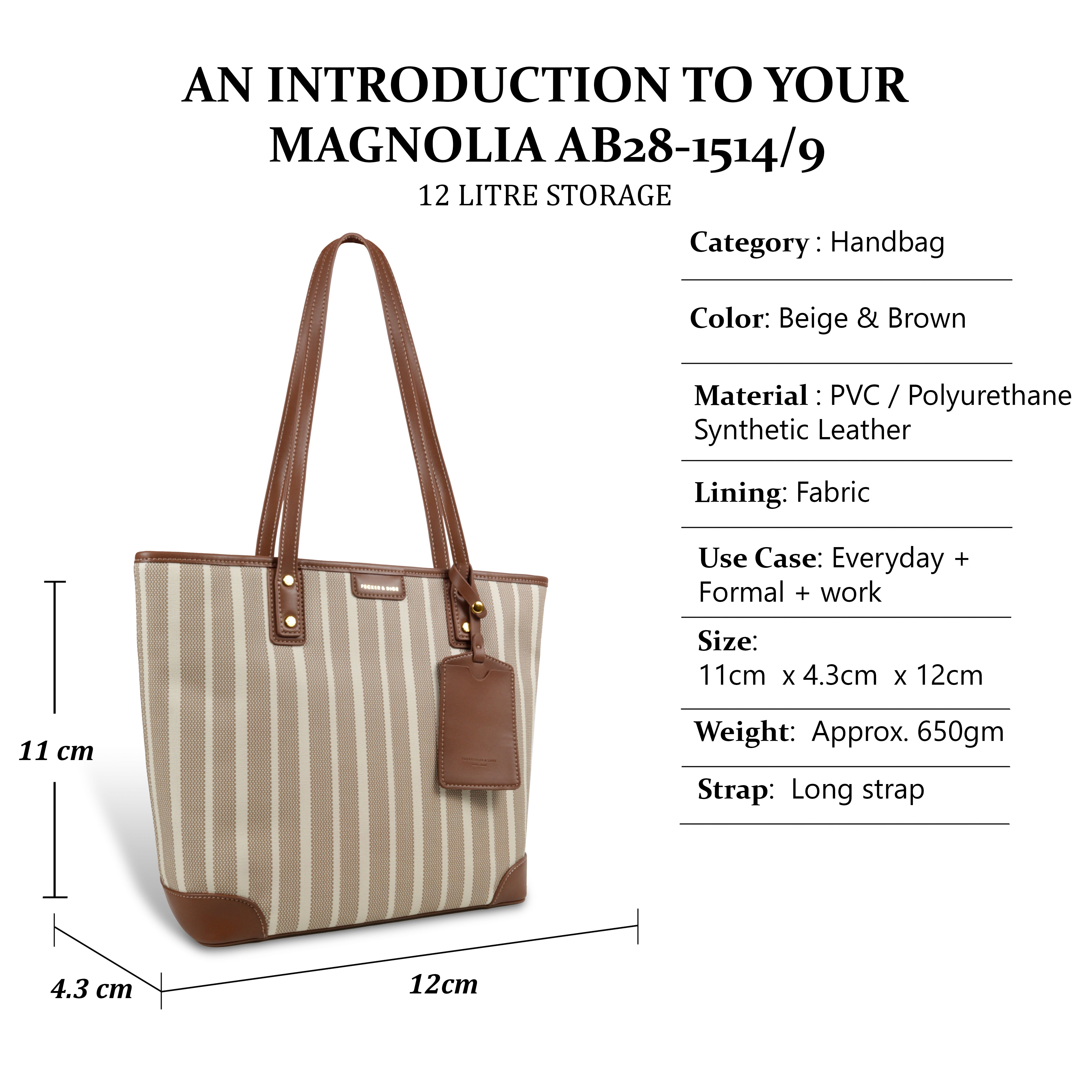 Sandy Stripe Everyday Tote