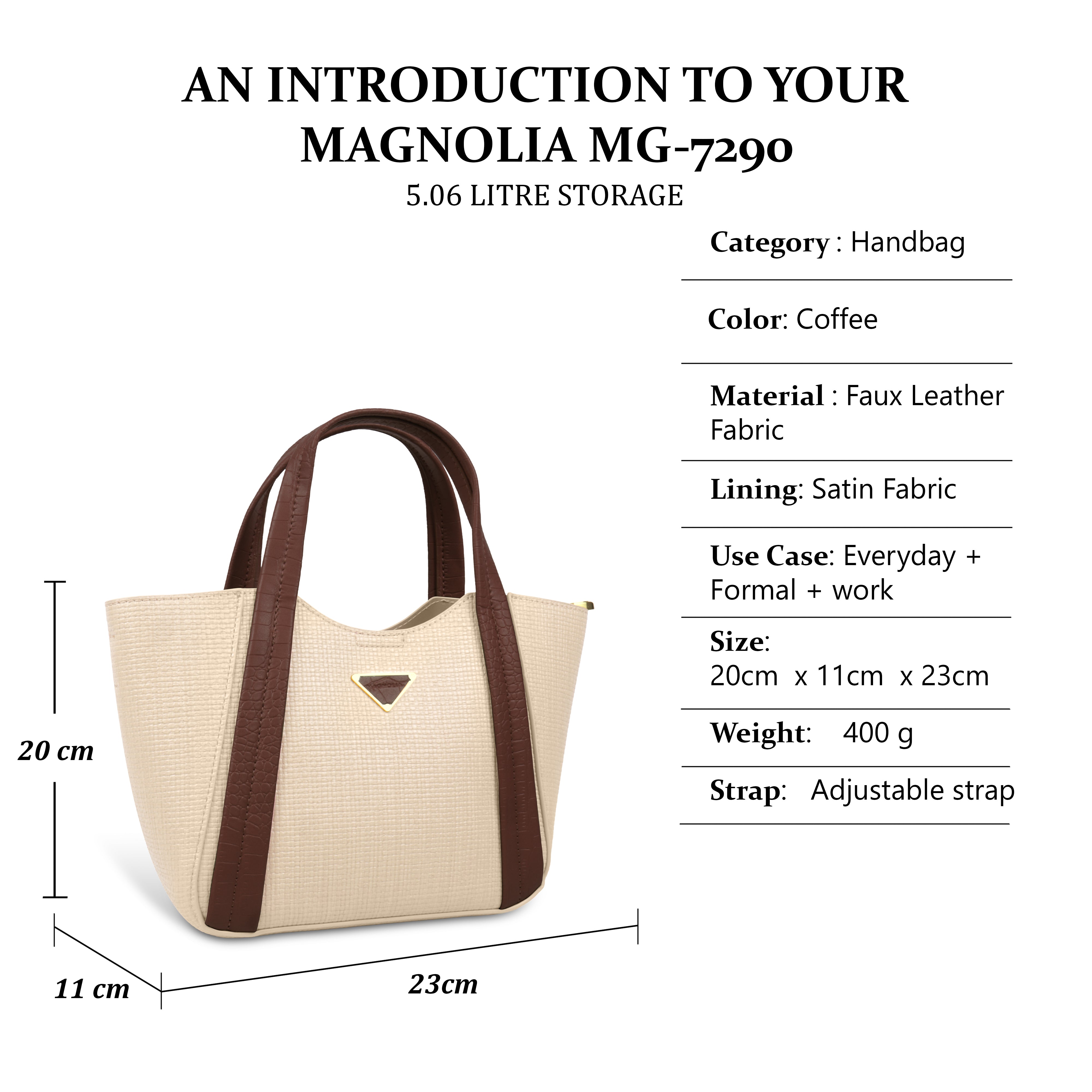 Trendy Leather Tote Bag with Detachable Shoulder Strap & Spacious Interior