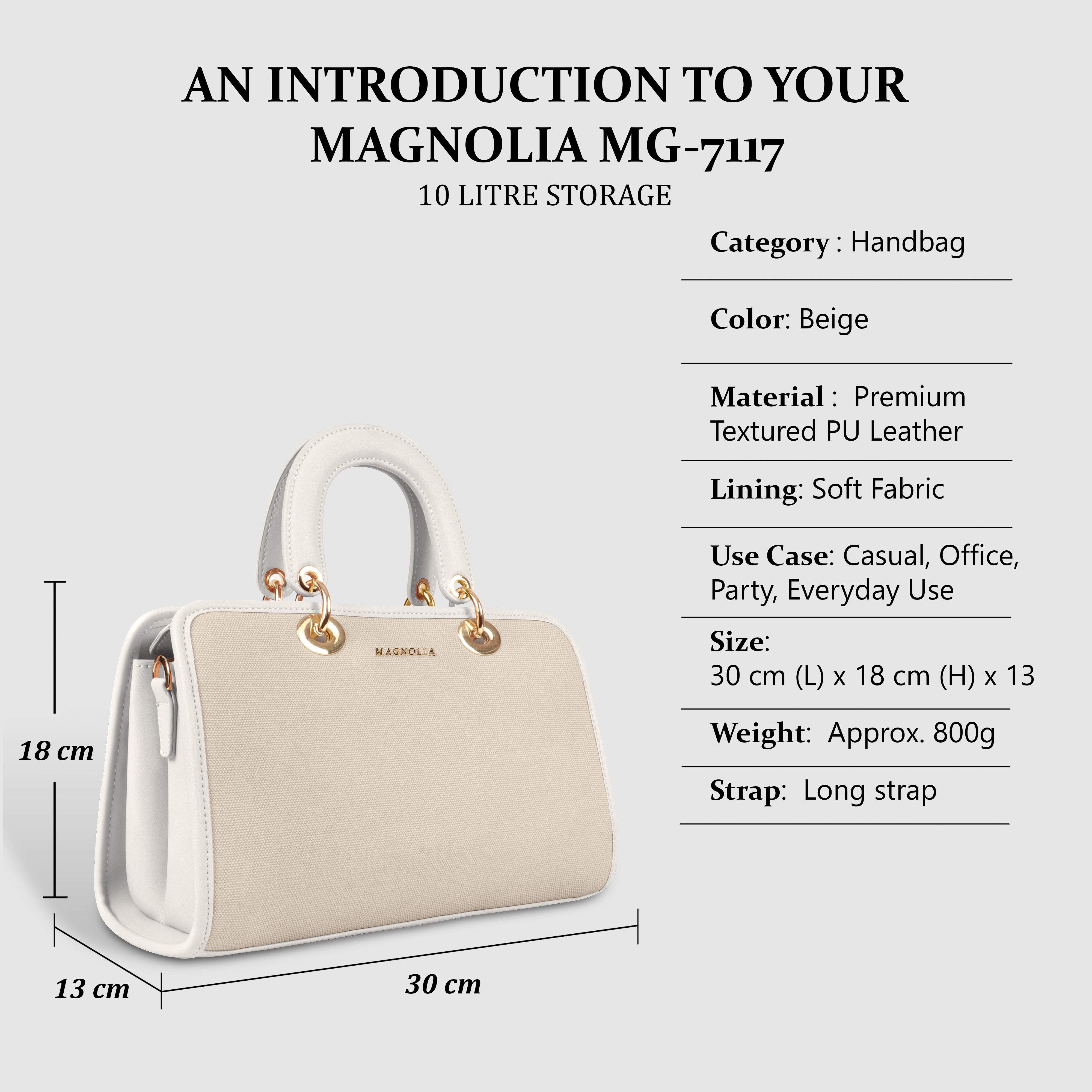 Magnolia Elegant Textured Handbag