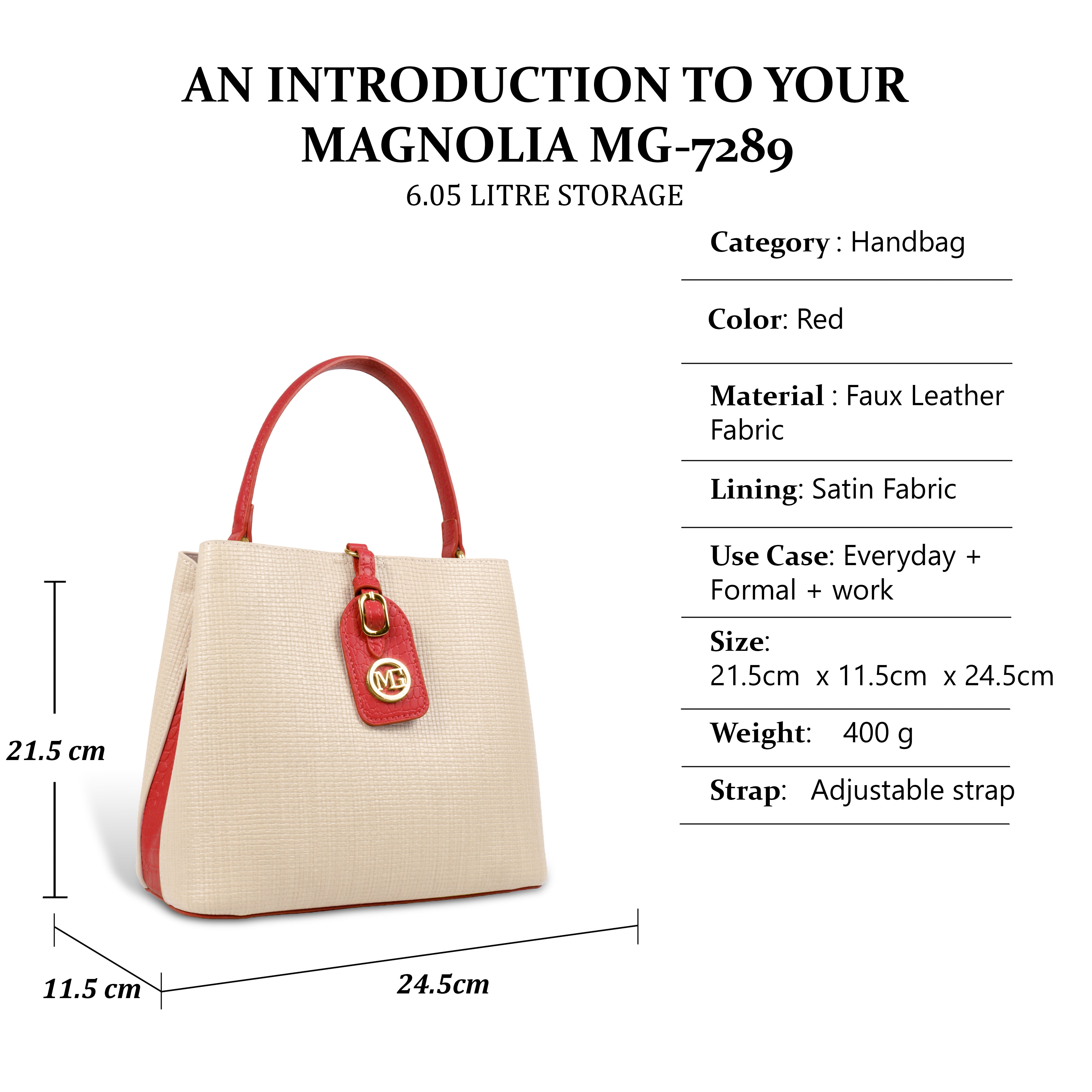 Fashionable Structured Handbag with Dual Handles