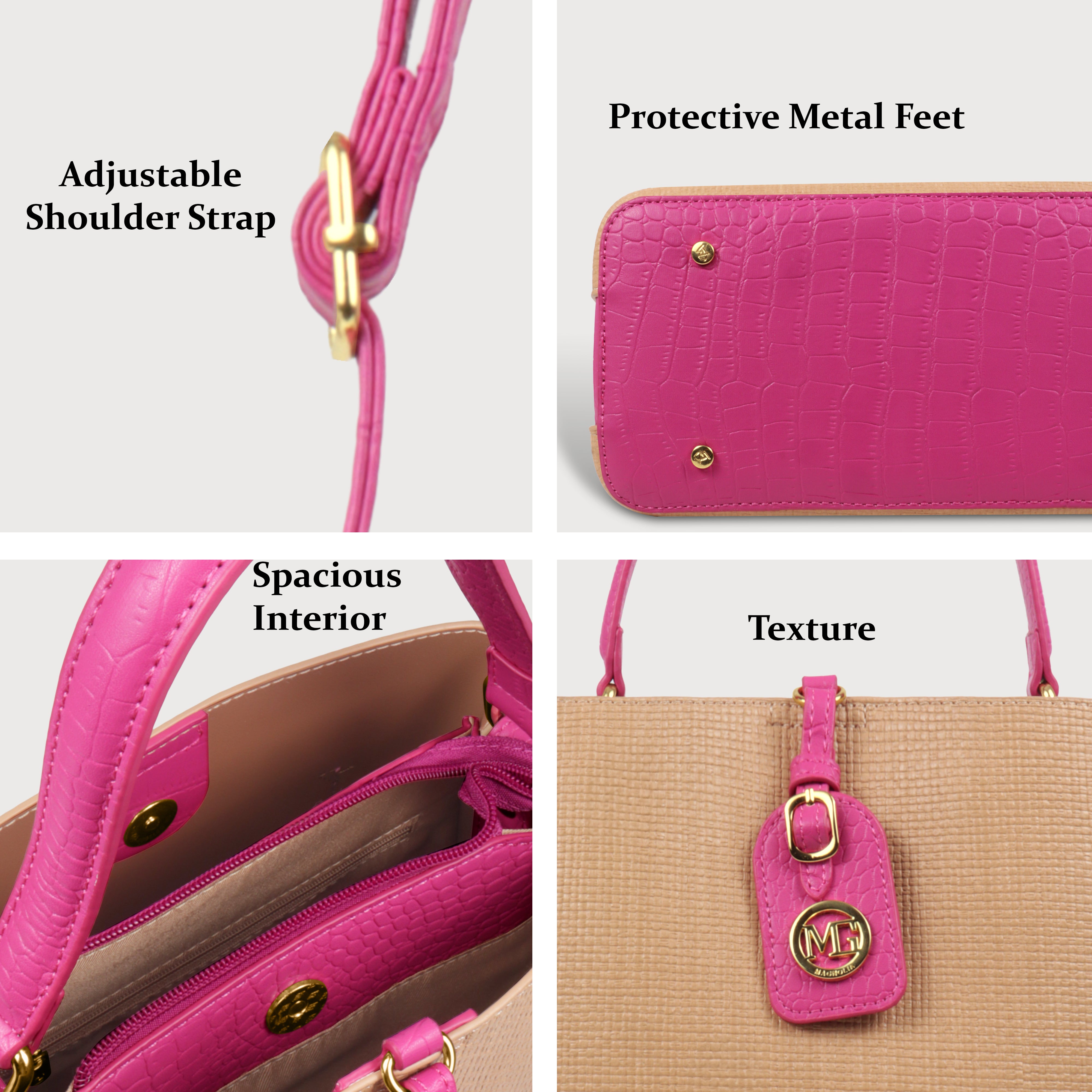 Fashionable Structured Handbag with Dual Handles