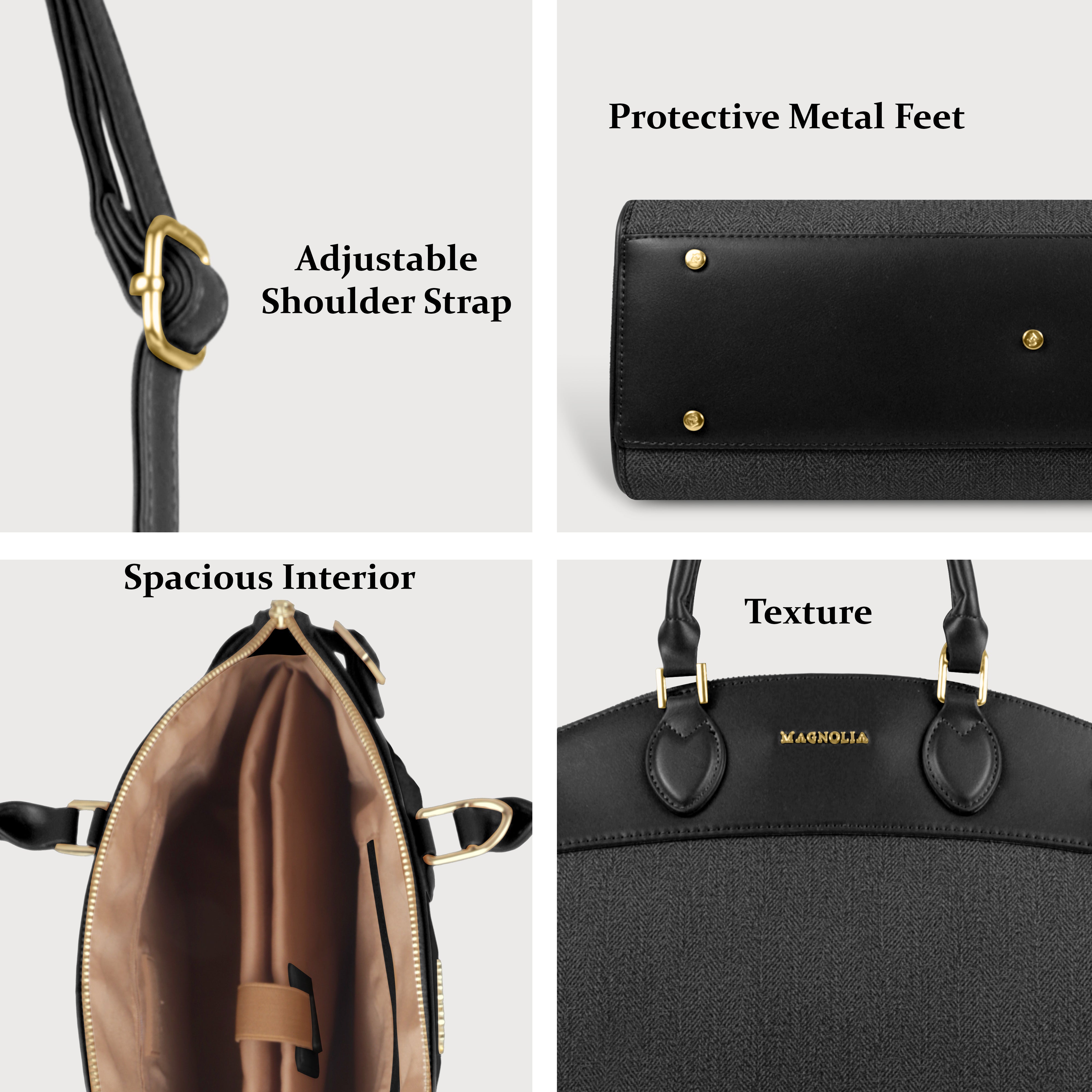 Trendy Leather Tote Bag with Detachable Shoulder Strap & Spacious Interior