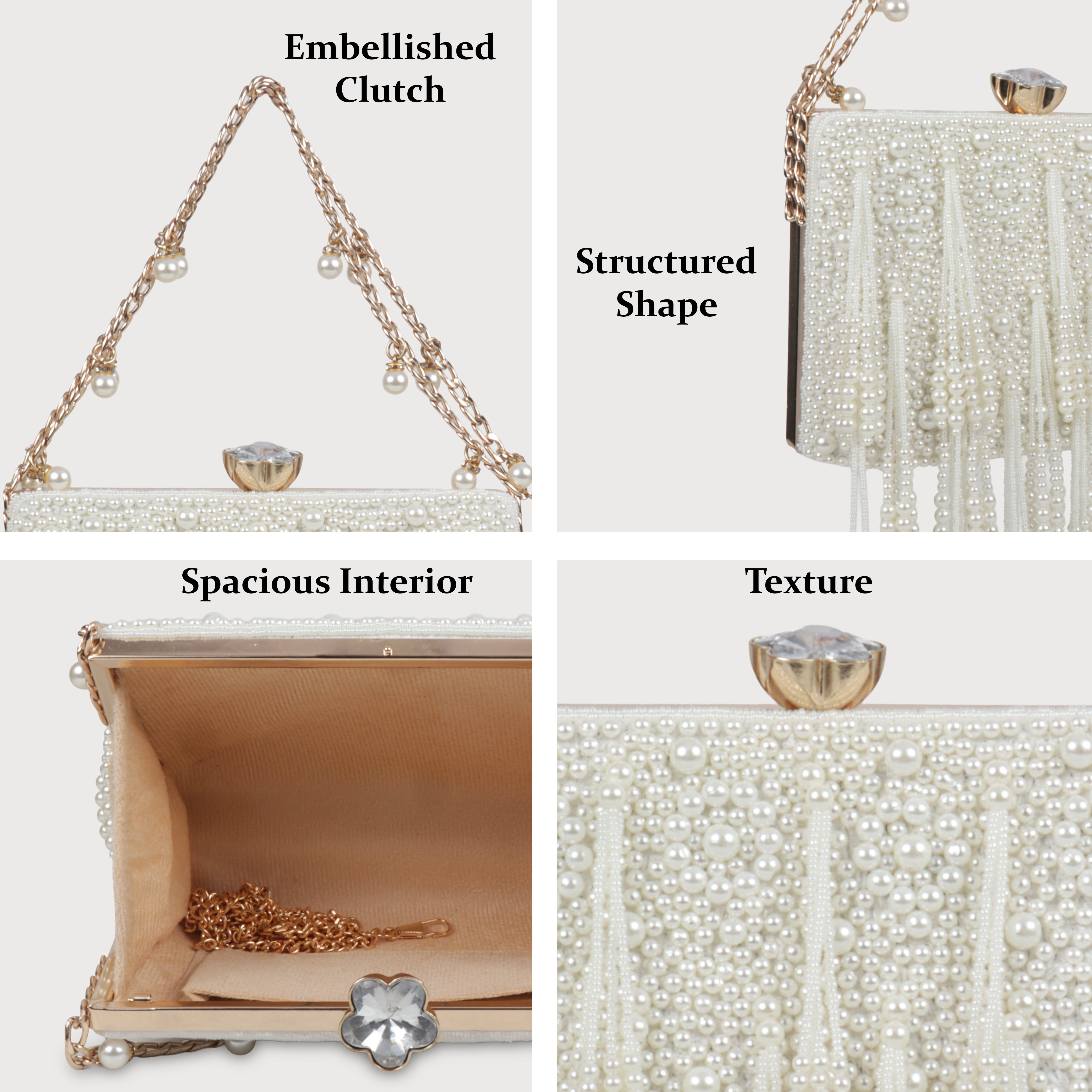 Magnolia Luxe Bronze Beaded Velvet Clutch – Bridal, Festive & Party Wear