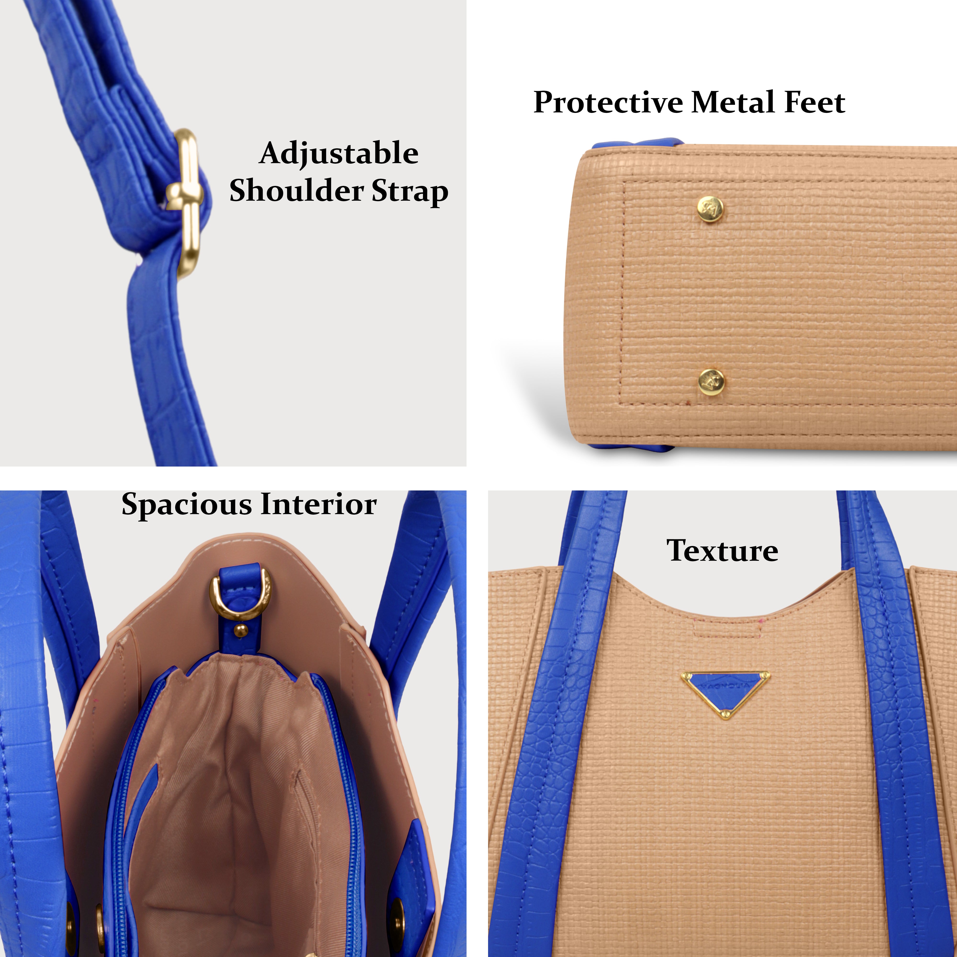 Trendy Leather Tote Bag with Detachable Shoulder Strap & Spacious Interior