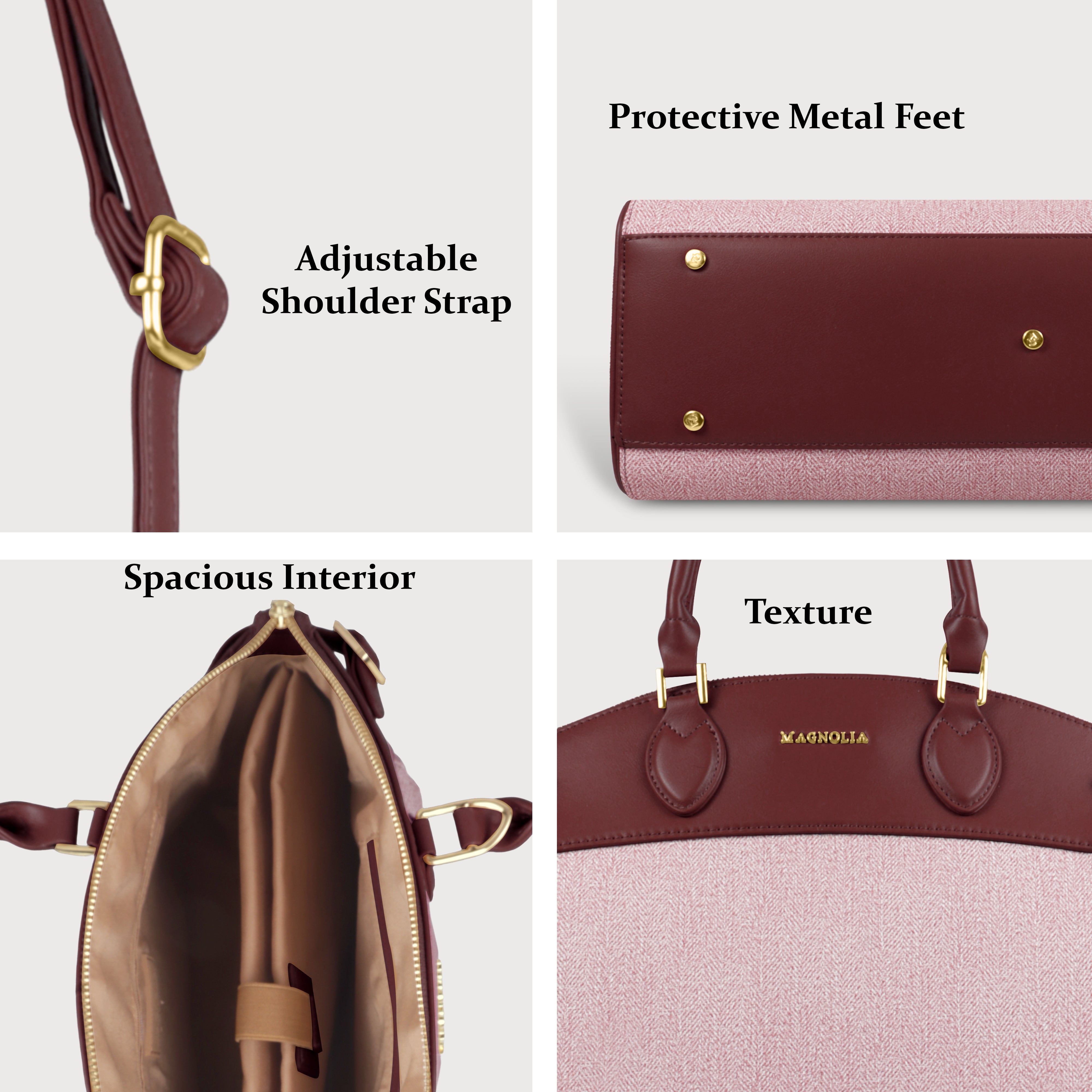 Trendy Leather Tote Bag with Detachable Shoulder Strap & Spacious Interior