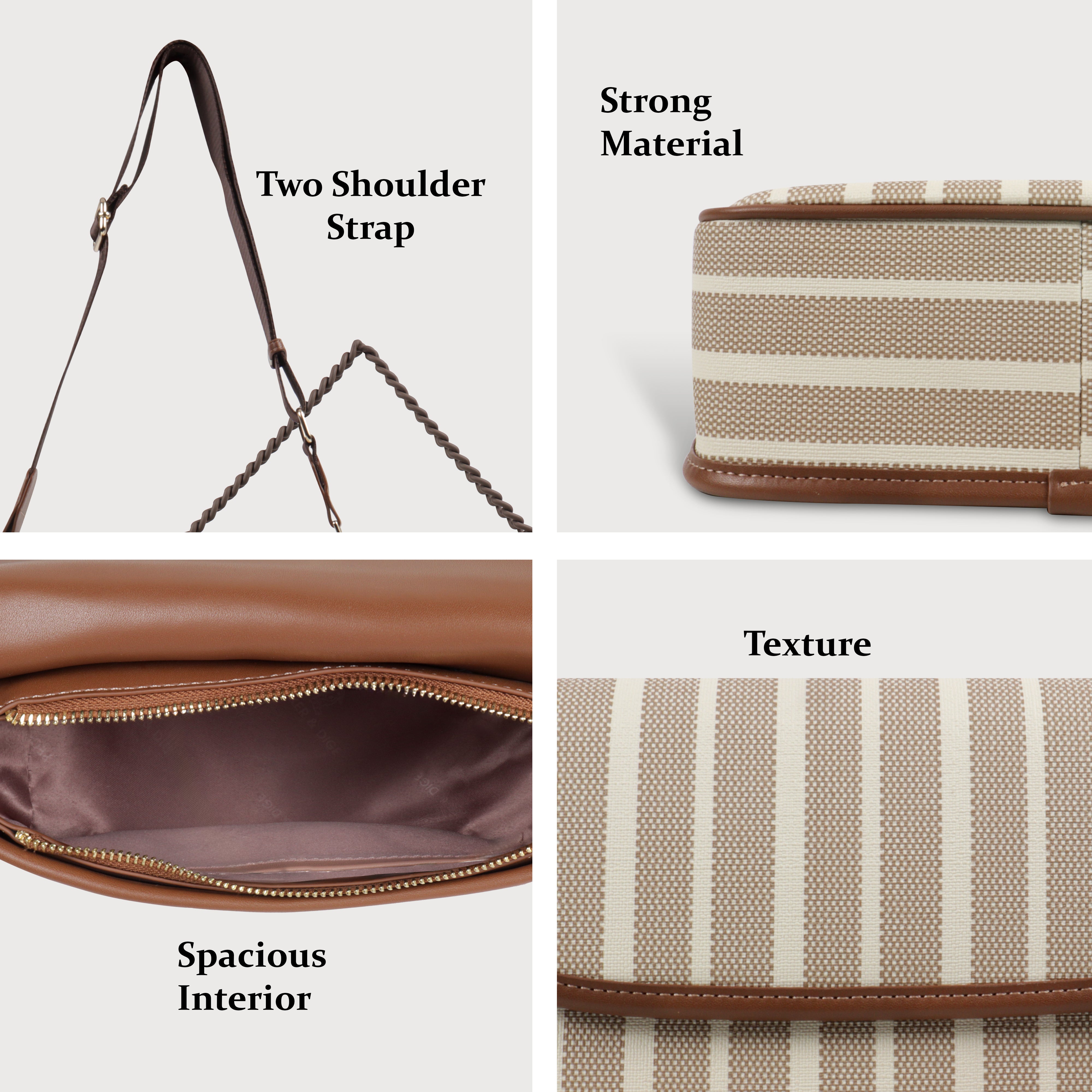 Sandy Stripe Flap Bag
