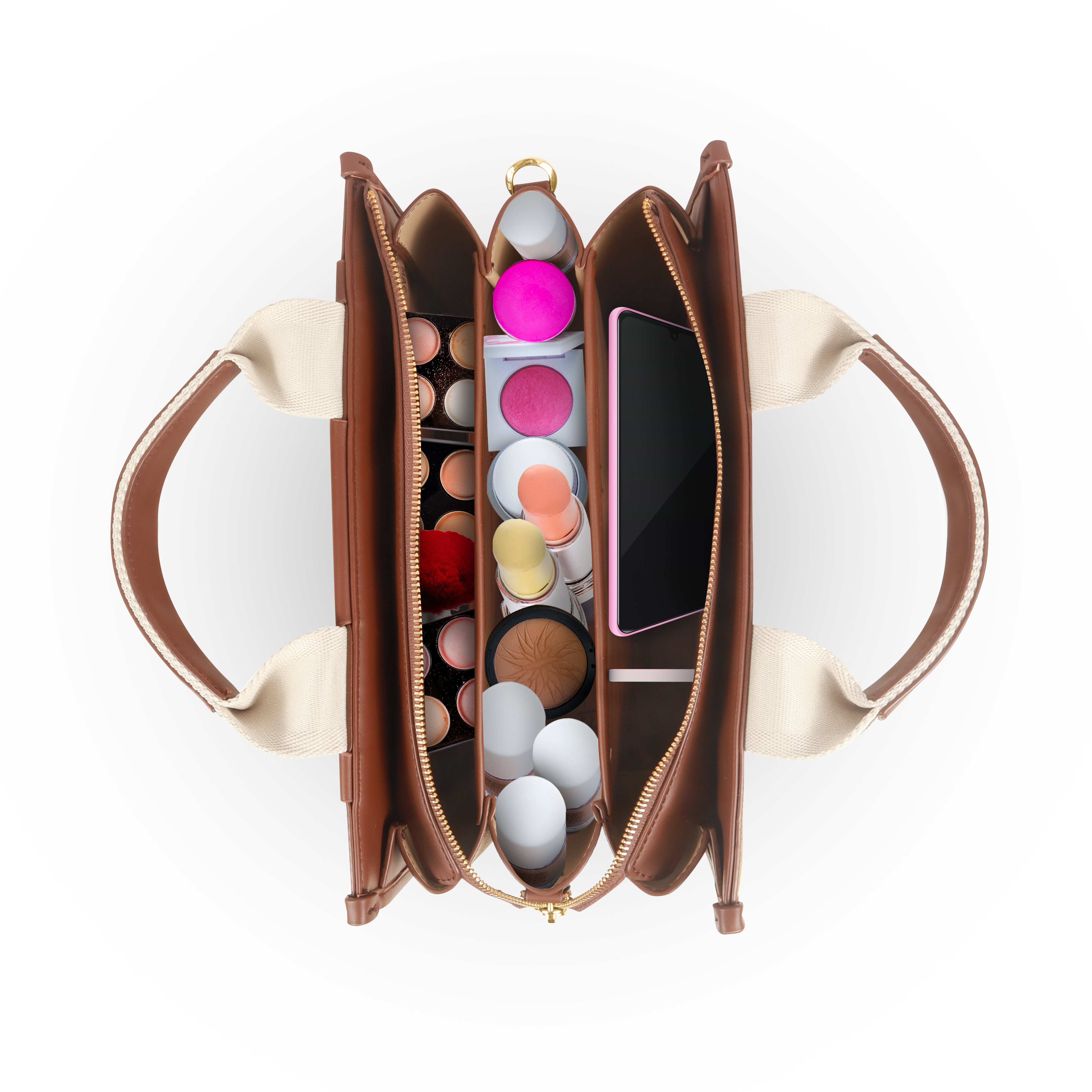 Magnolia® Premium Faux Leather Handbag – 10L Spacious Everyday & Office Bag | Khaki