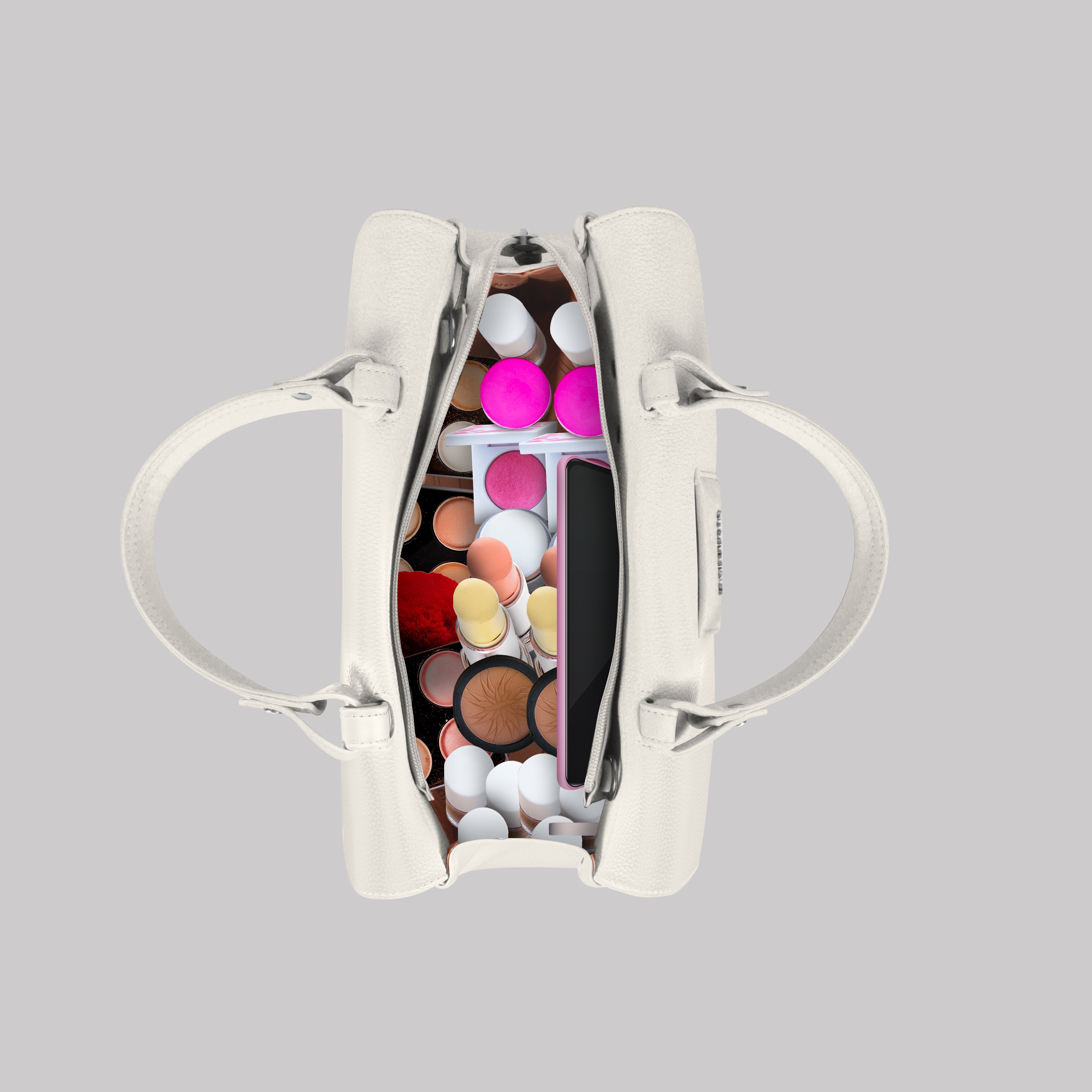 Magnolia Off-White Vegan Leather Handbag for Women | 12L Spacious Everyday & Work Bag with Long Strap