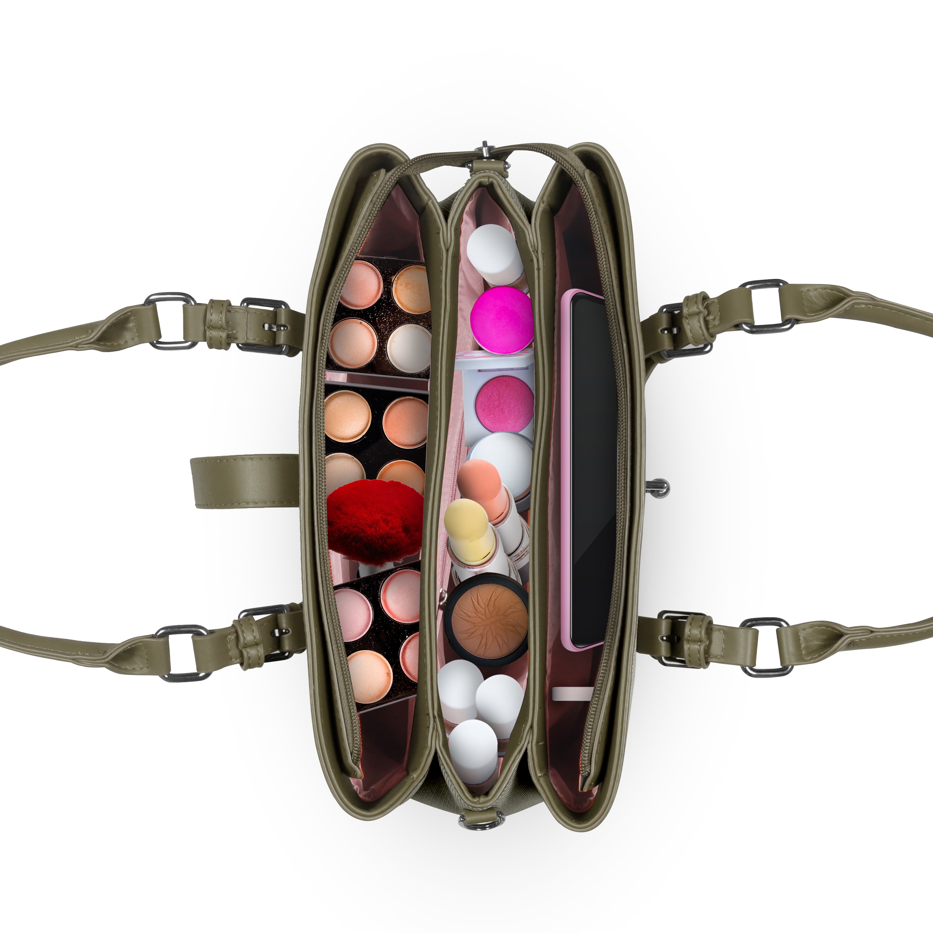 Magnolia Green Handbag | Vegan Leather | 10.58L Storage