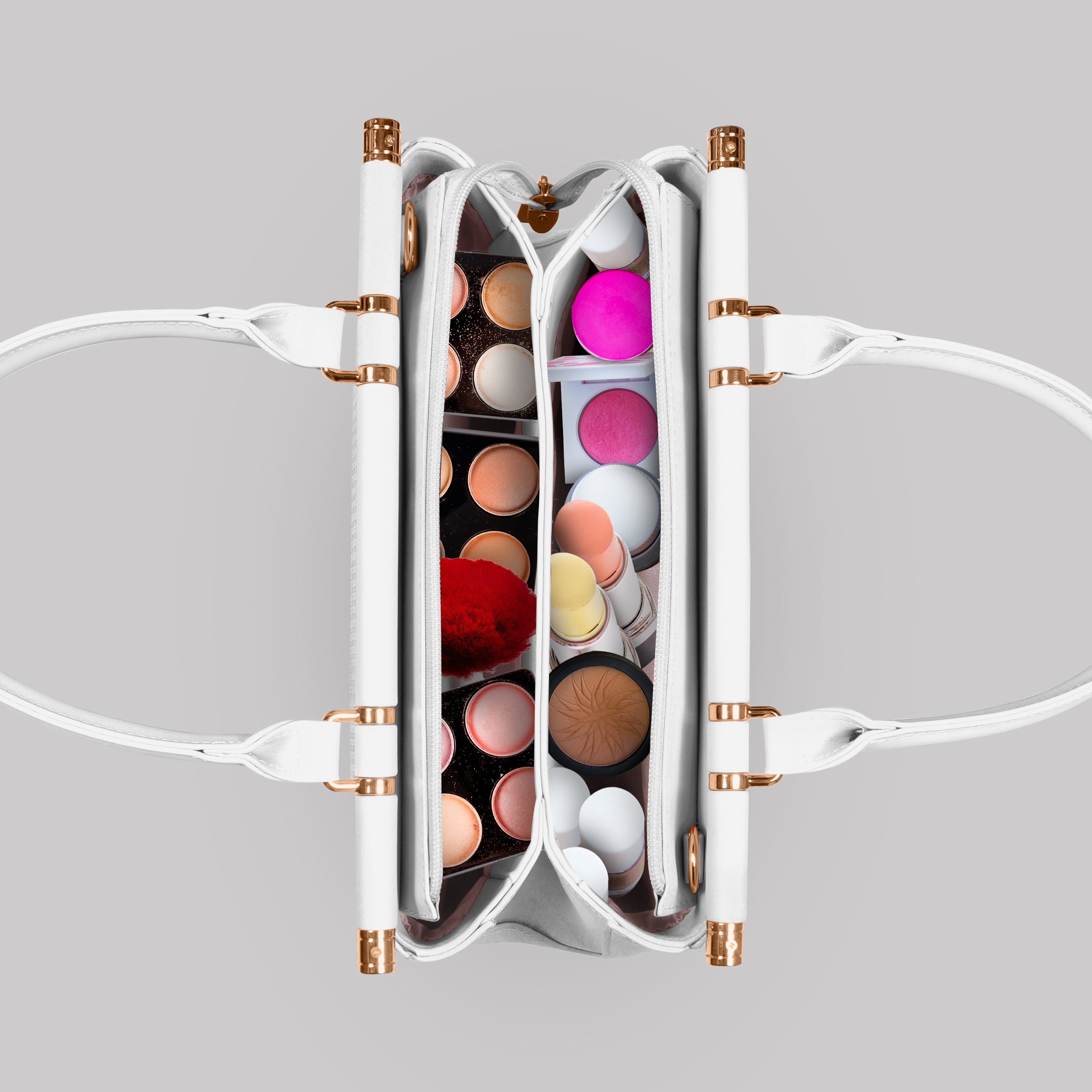 Magnolia Woven Texture Handbag | White | 10L Storage | Adjustable Strap | Spacious Interior