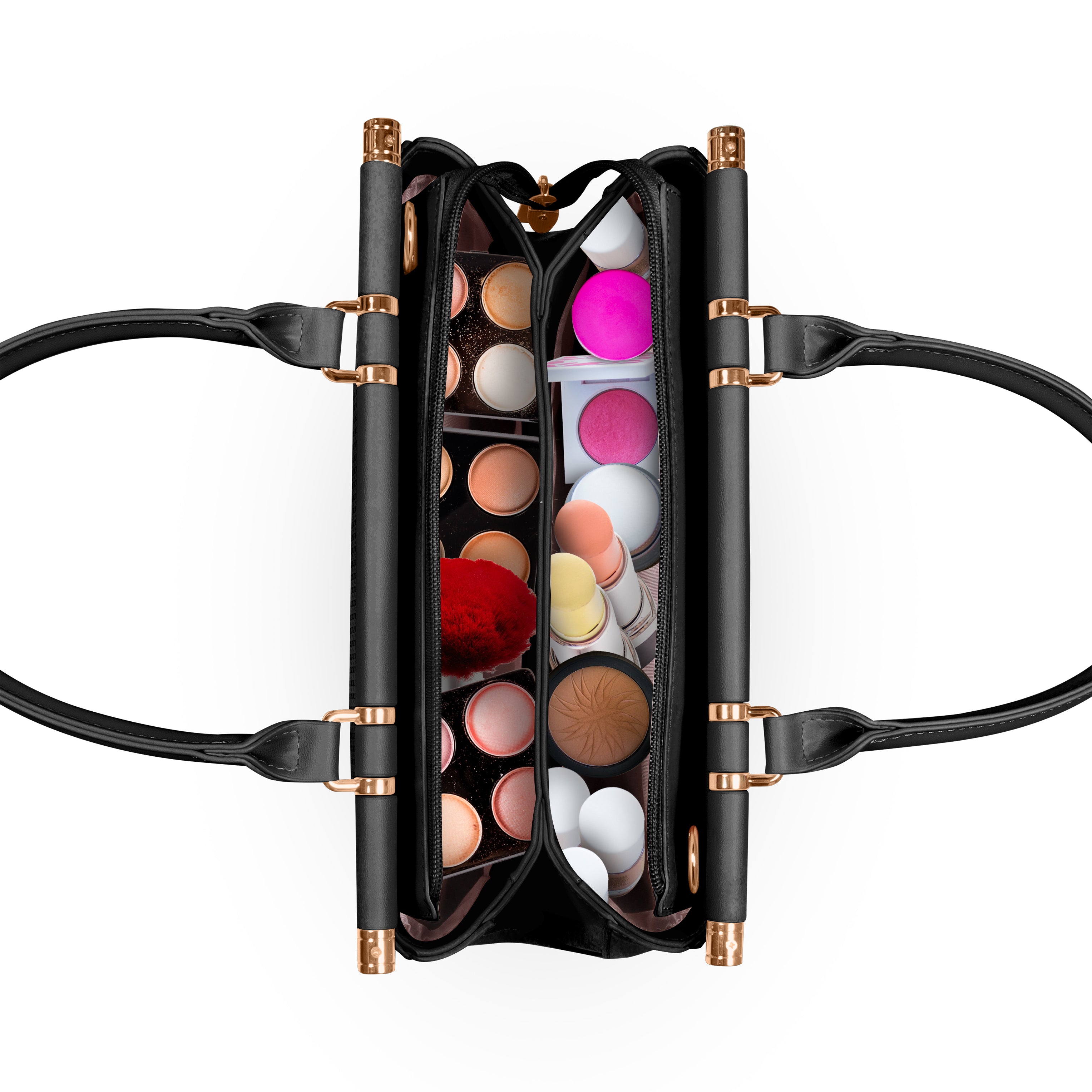 Magnolia Woven Texture Handbag | Black | 10L Storage | Adjustable Strap | Spacious Interior