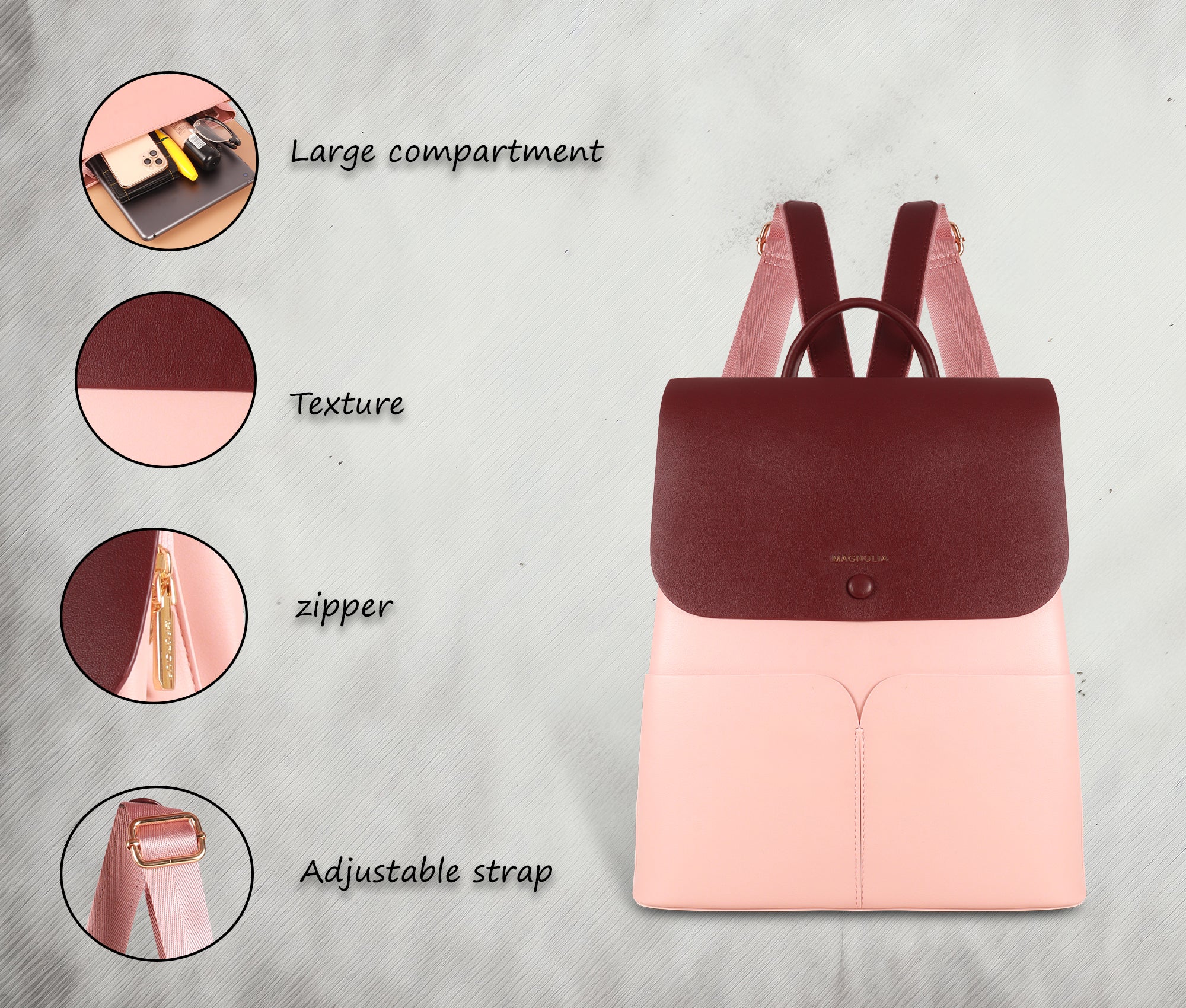 Magnolia Stylish Backpack Where Elegance Meets Functionality