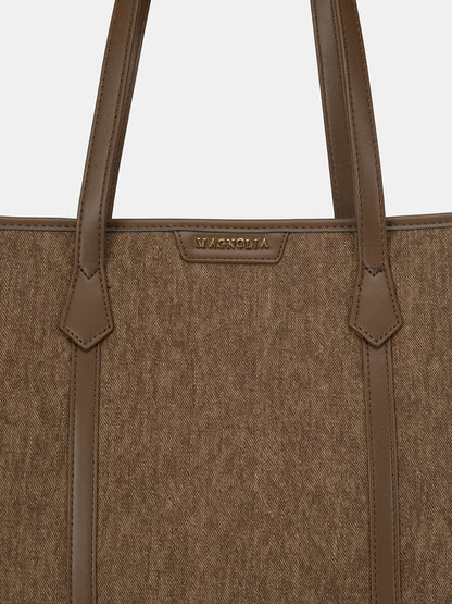 Magnolia Tote Bag – Stylish & Spacious Handbag with PU Leather Straps