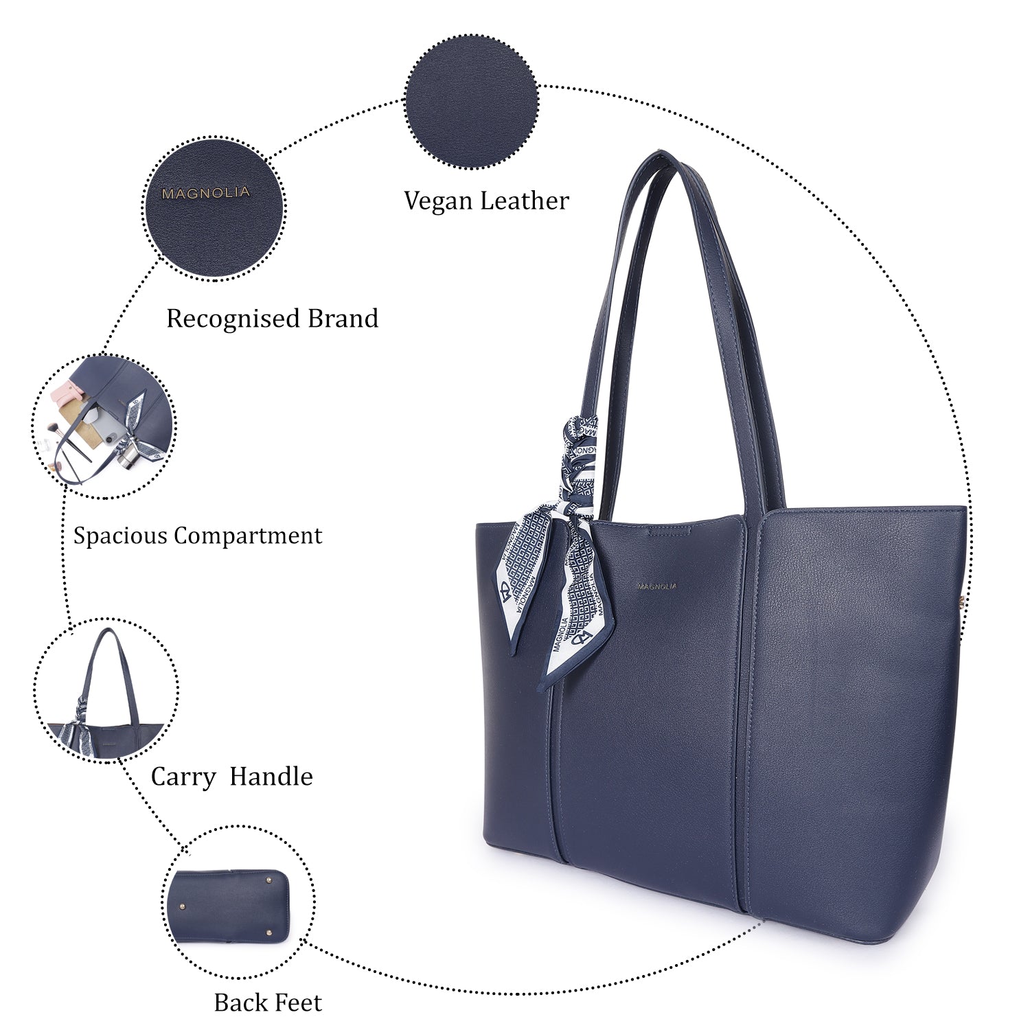 Magnolia Timeless Tote Bag Blue