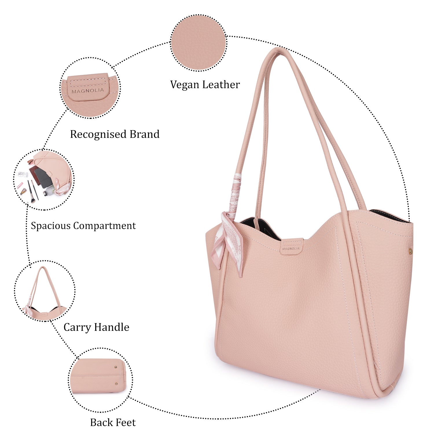 Magnolia Alex Tote Bag Baby Pink