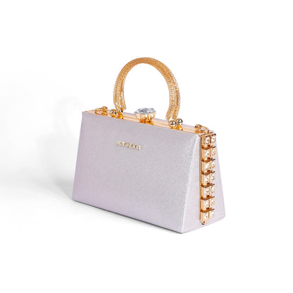 Magnolia Rose Gold Jute Gillter Women Clutch