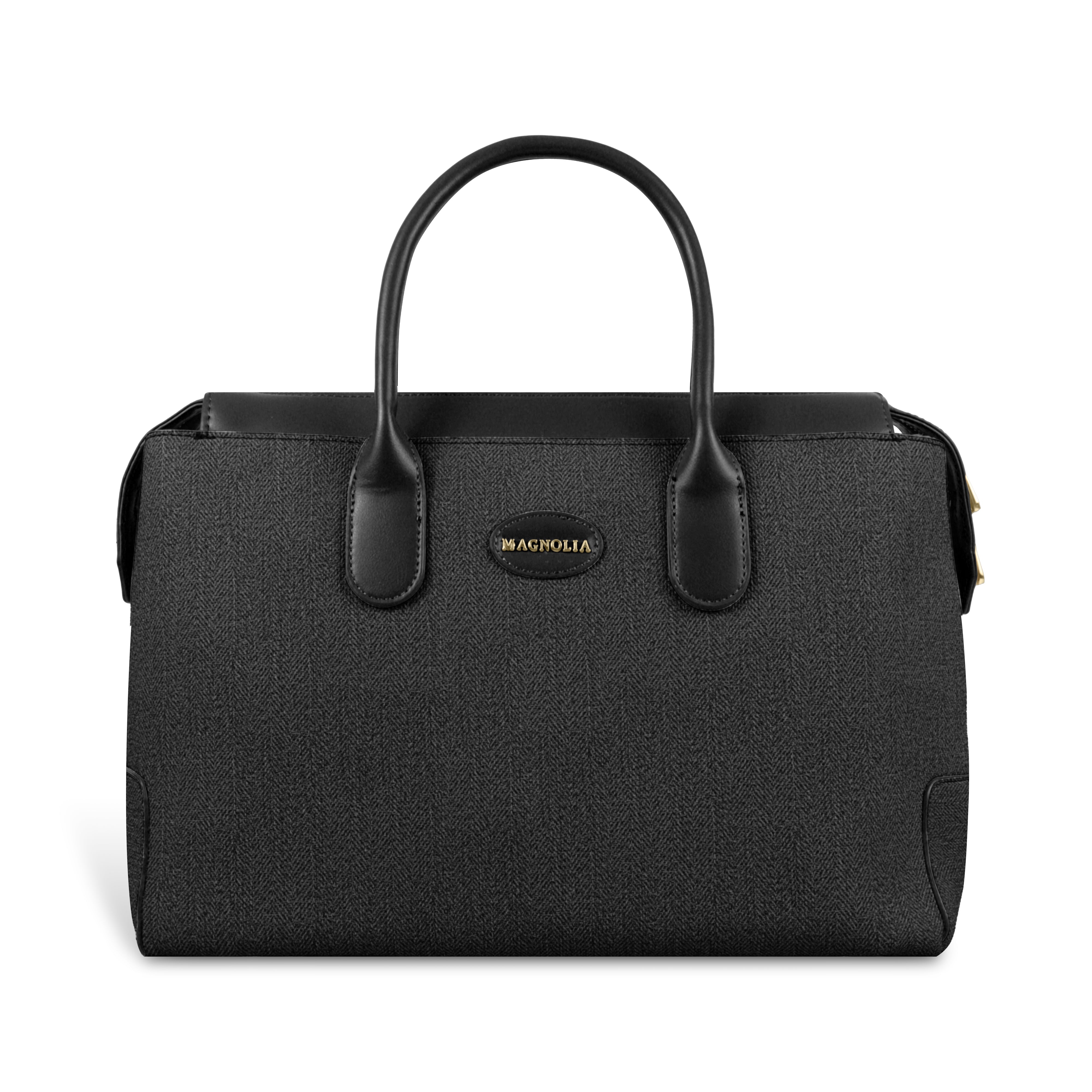 Magnolia Elegant Structured Handbag for Women - Premium Shoulder Tote with Top Handles & Detachable Strap
