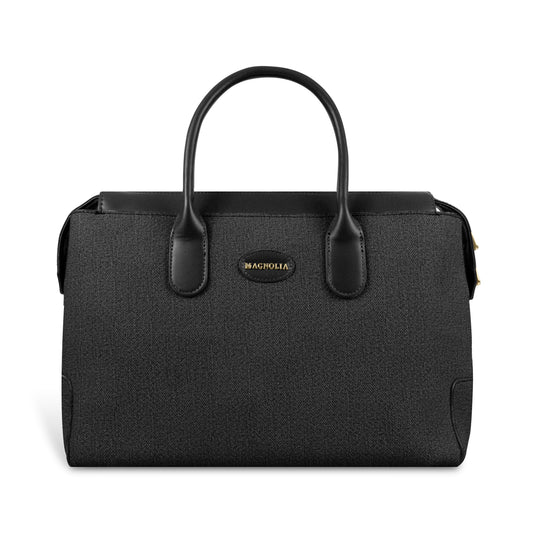 Magnolia Elegant Structured Handbag for Women - Premium Shoulder Tote with Top Handles & Detachable Strap